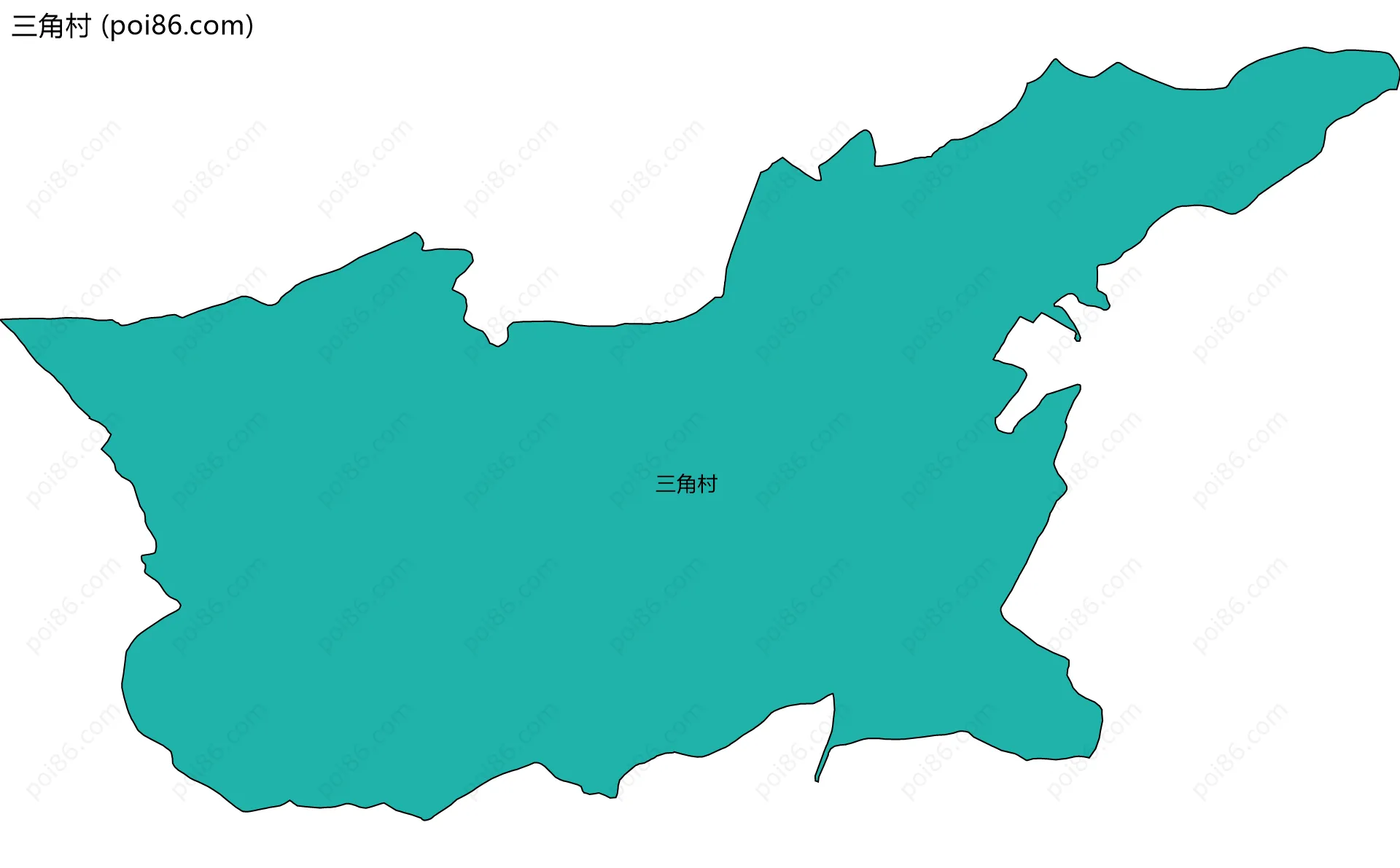 三角村边界地图