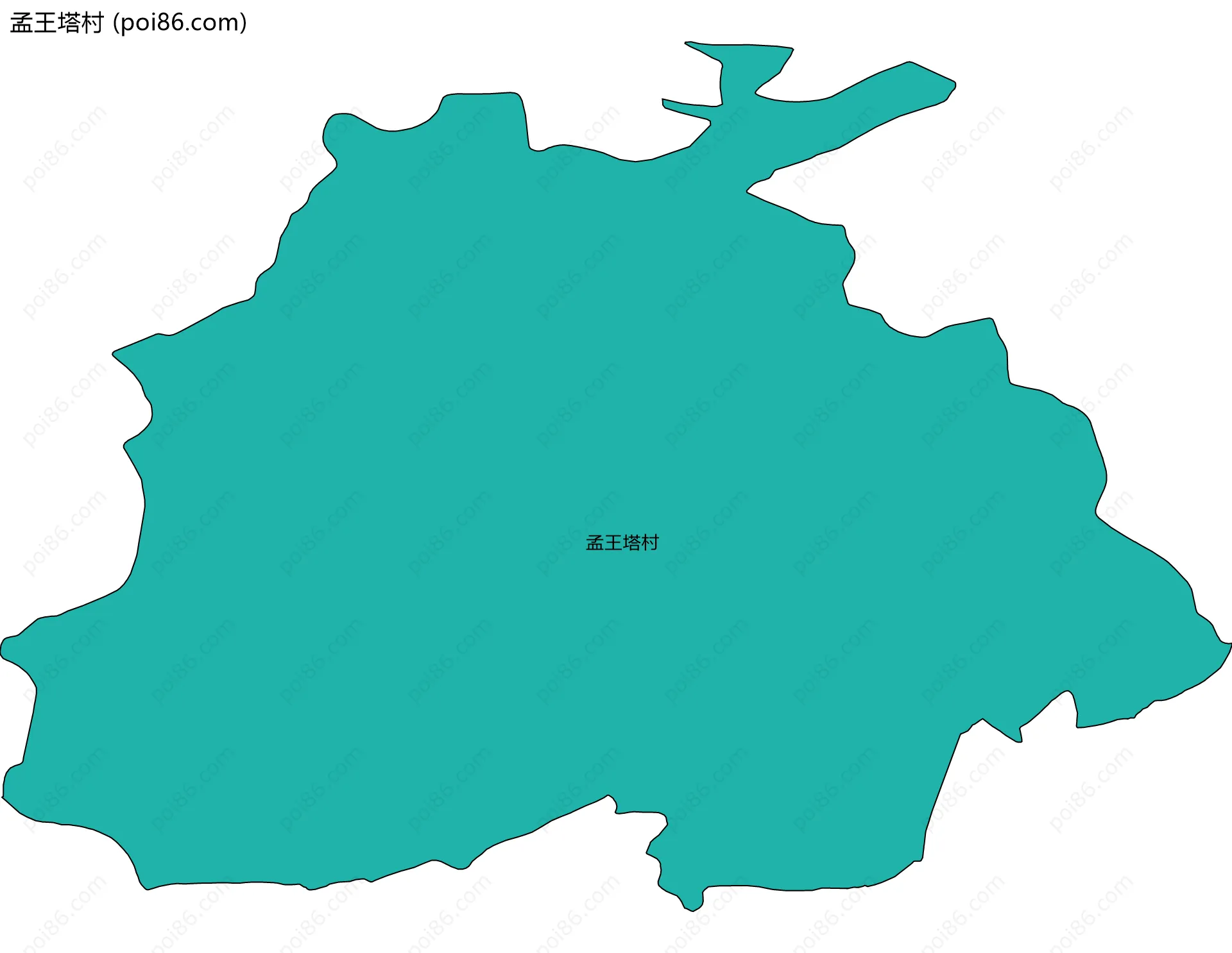 孟王塔村边界地图