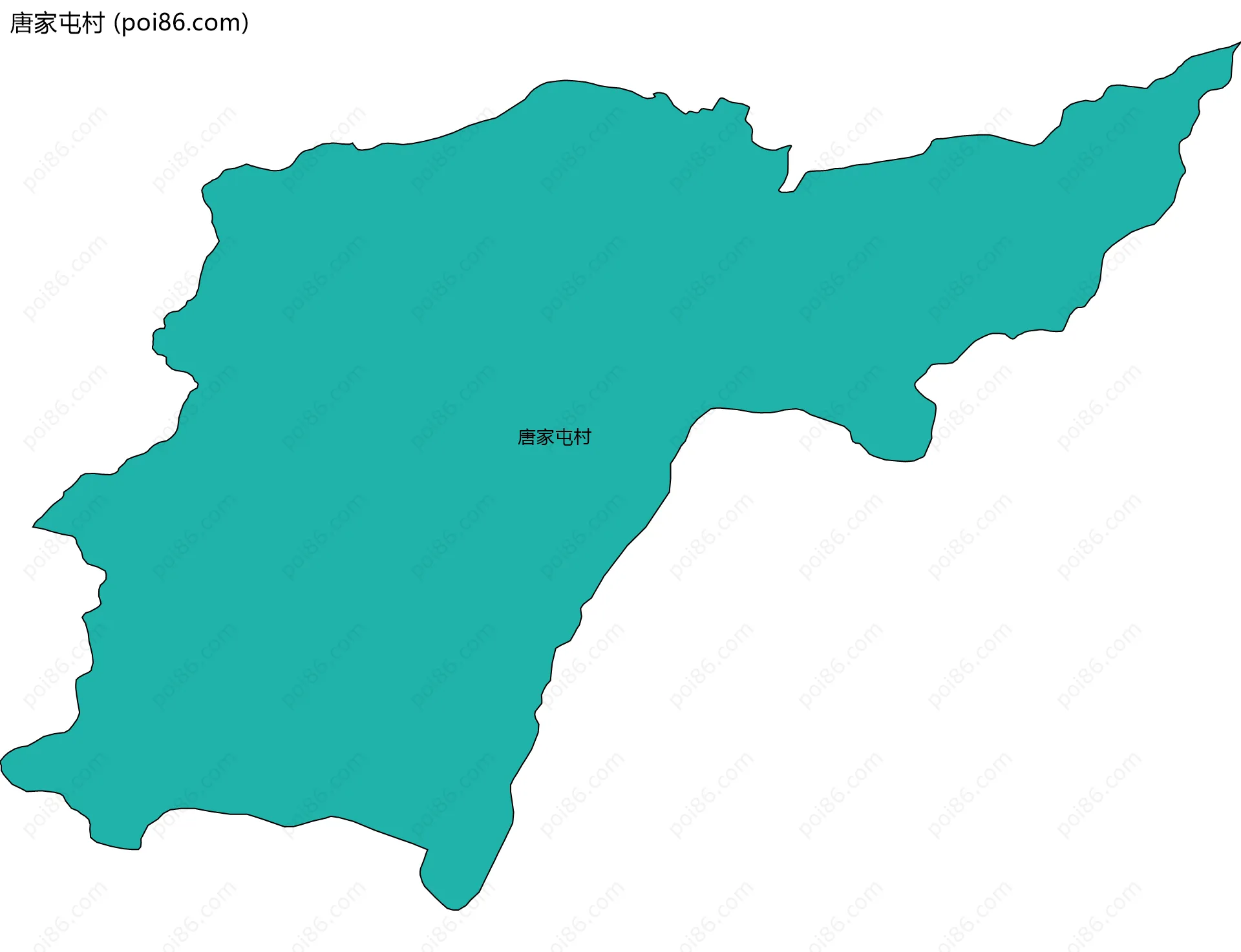 唐家屯村边界地图