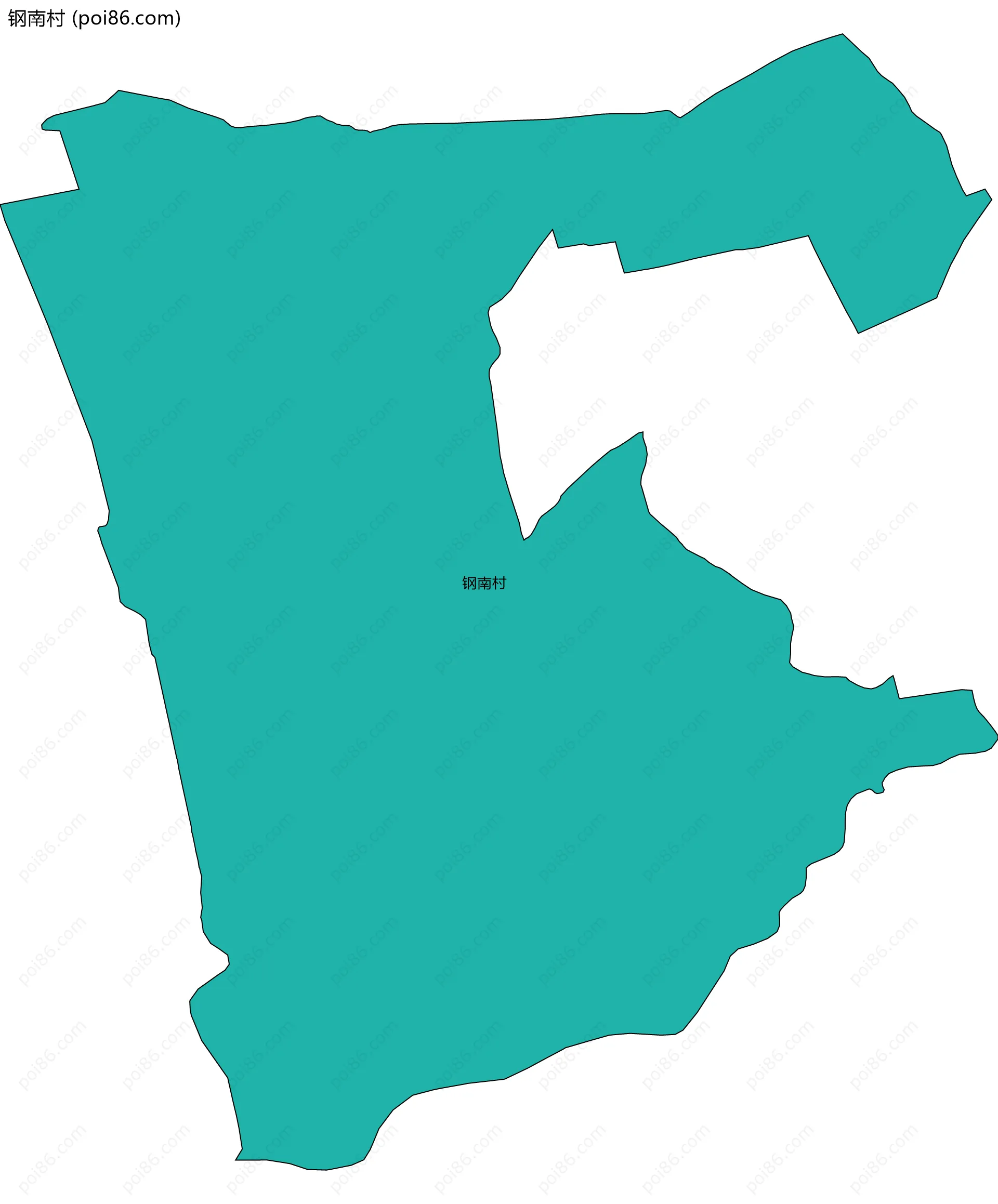 钢南村边界地图