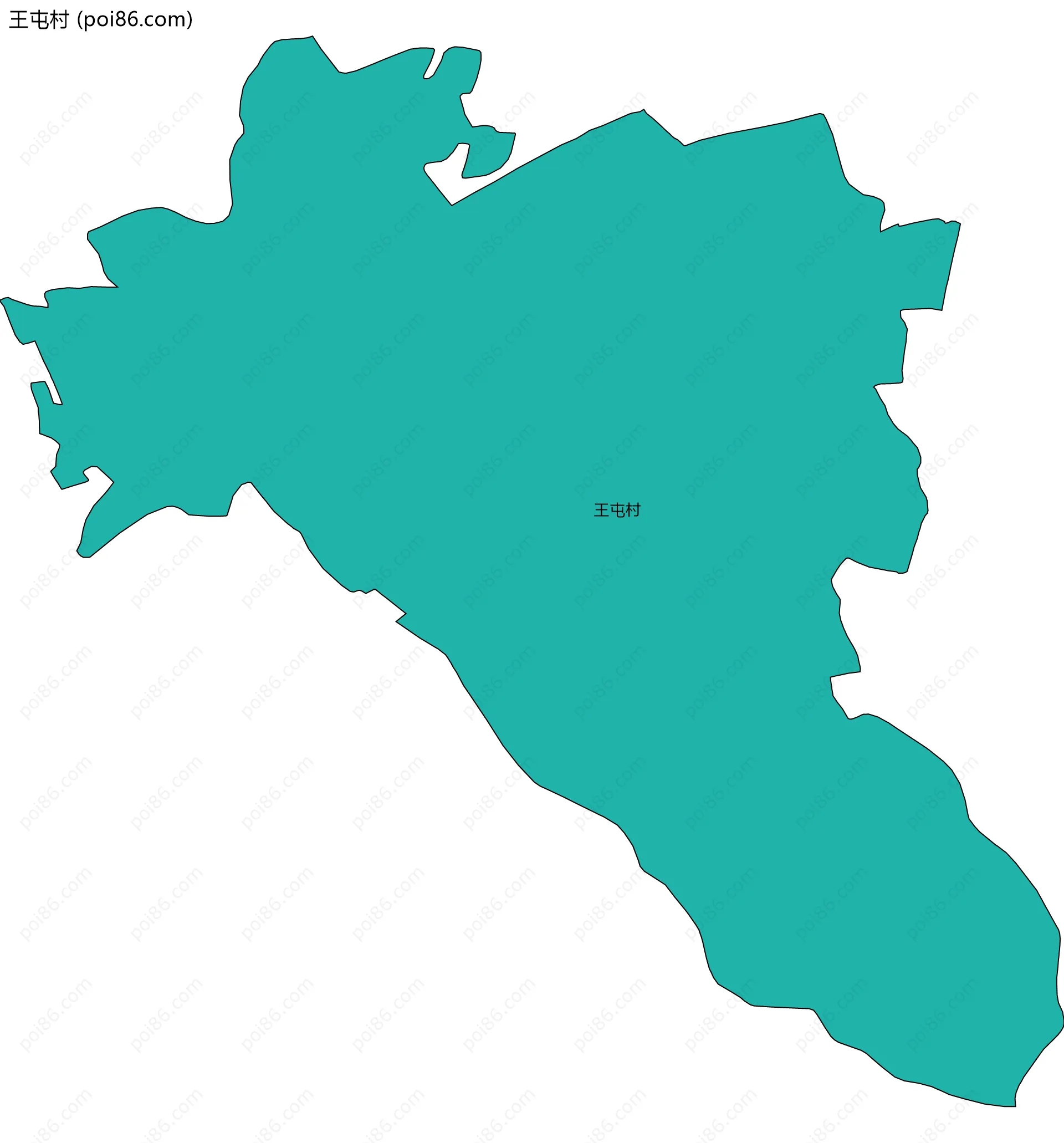 王屯村边界地图