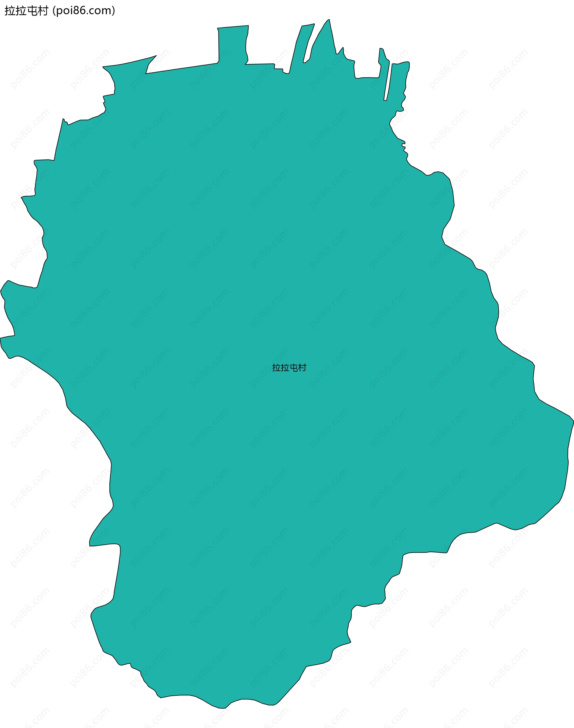 拉拉屯村边界地图