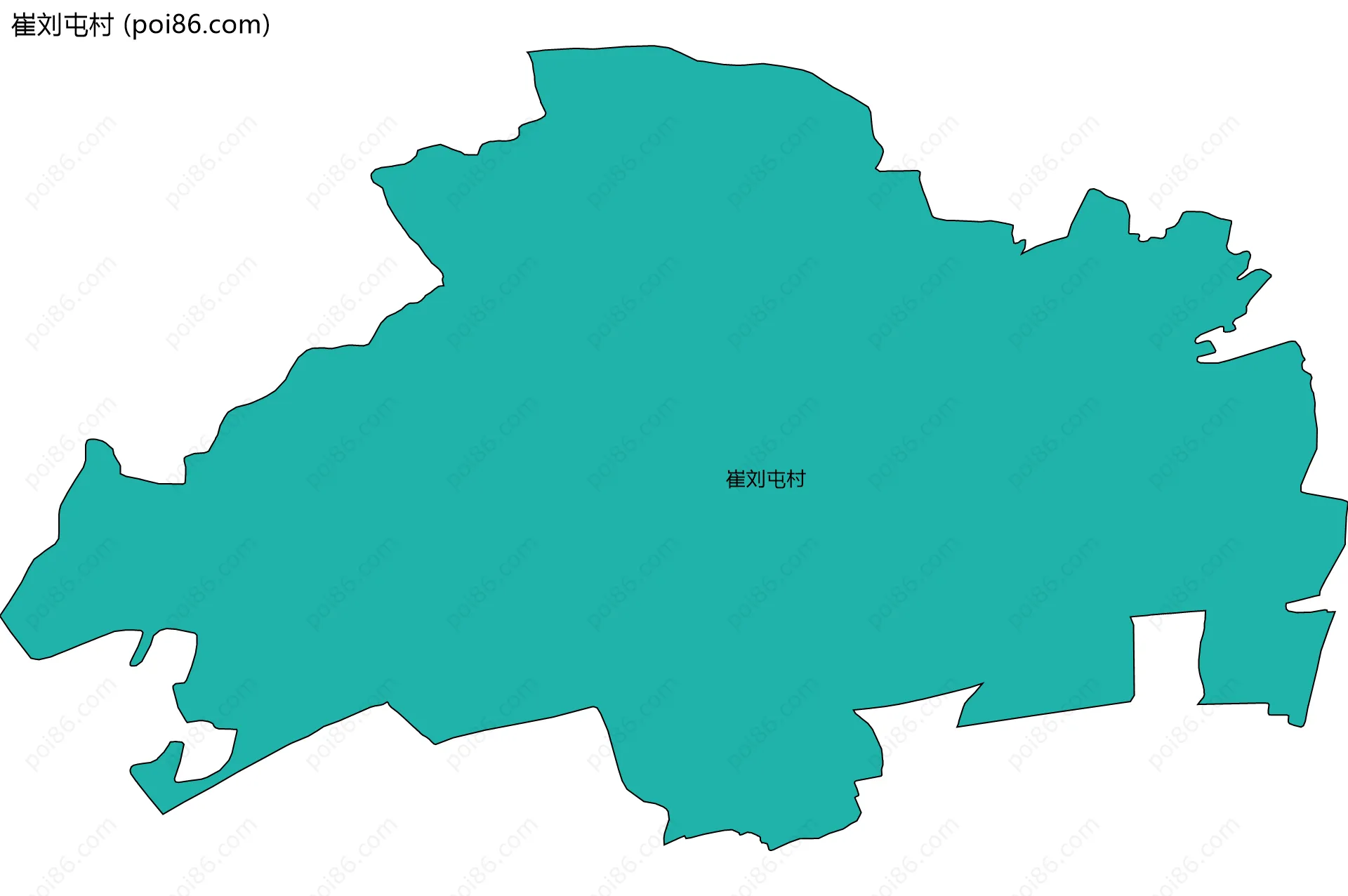 崔刘屯村边界地图