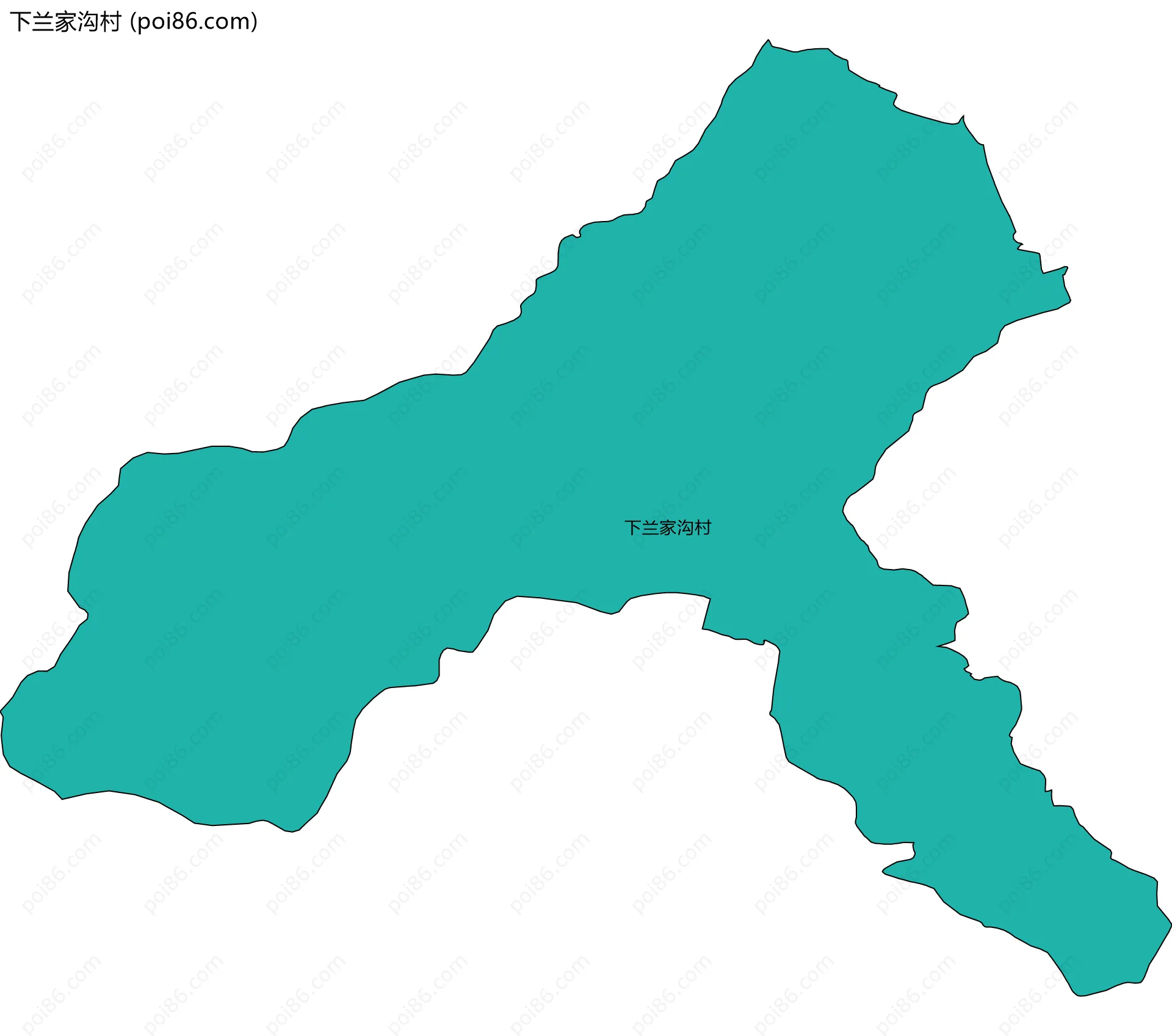 下兰家沟村边界地图