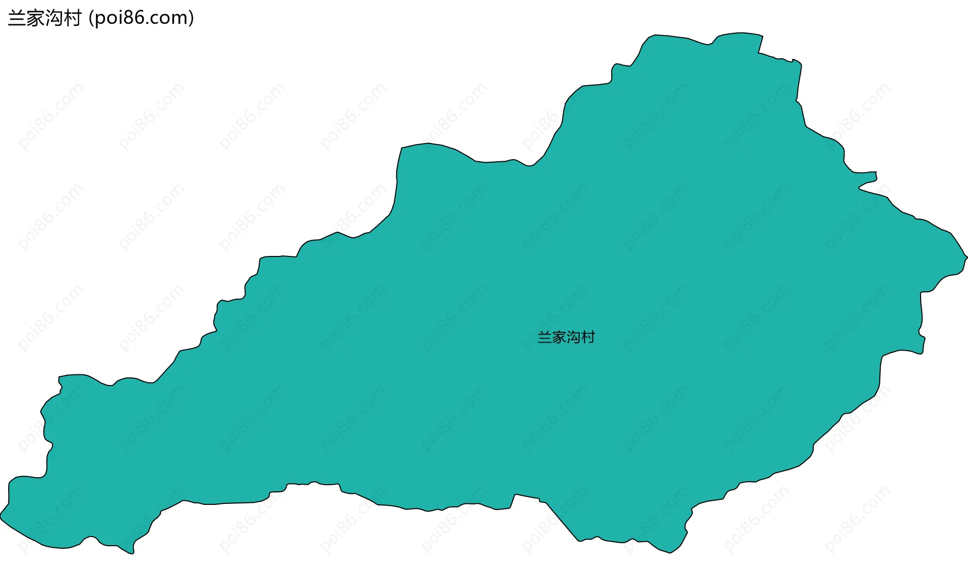 兰家沟村边界地图