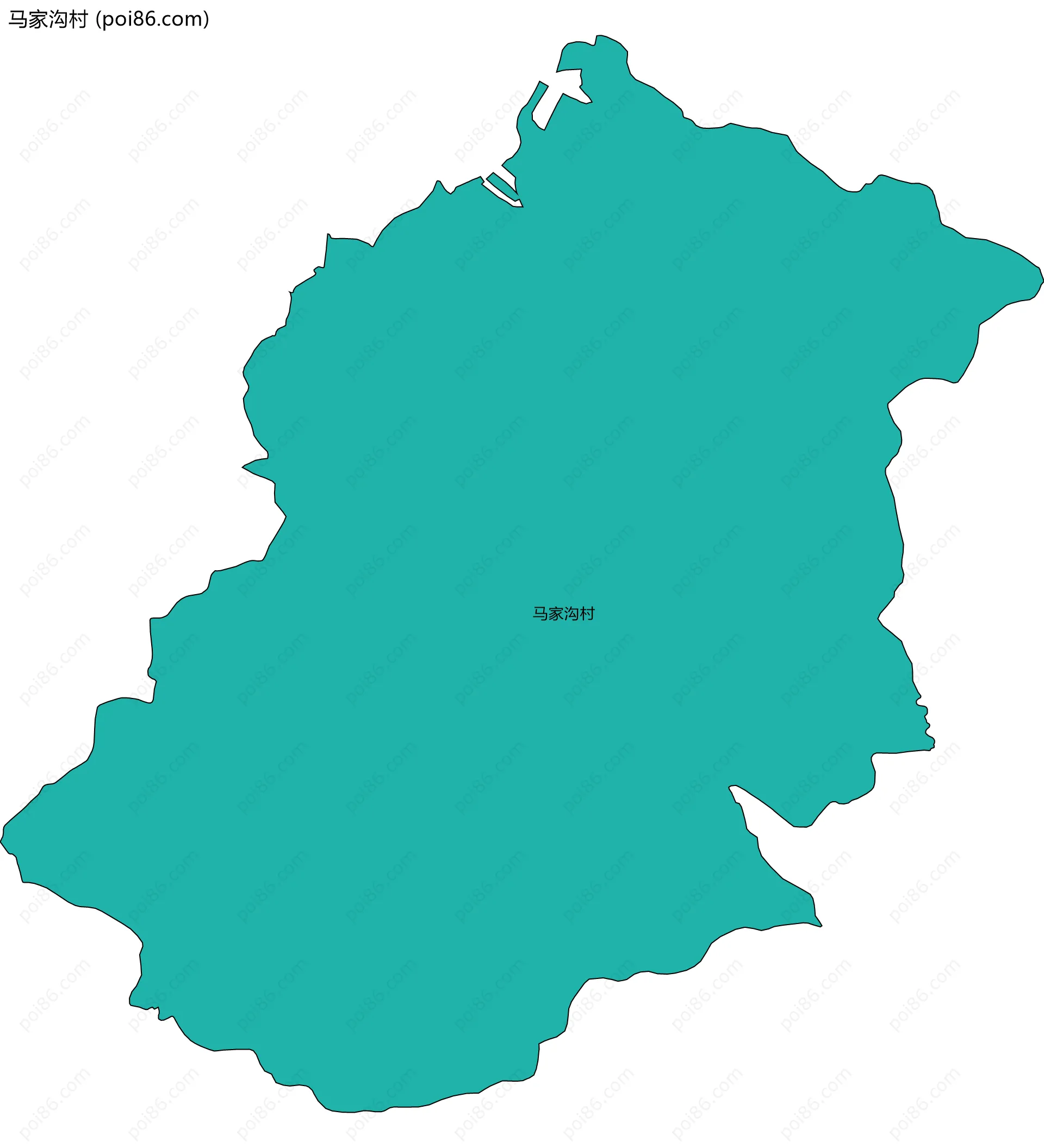 马家沟村边界地图