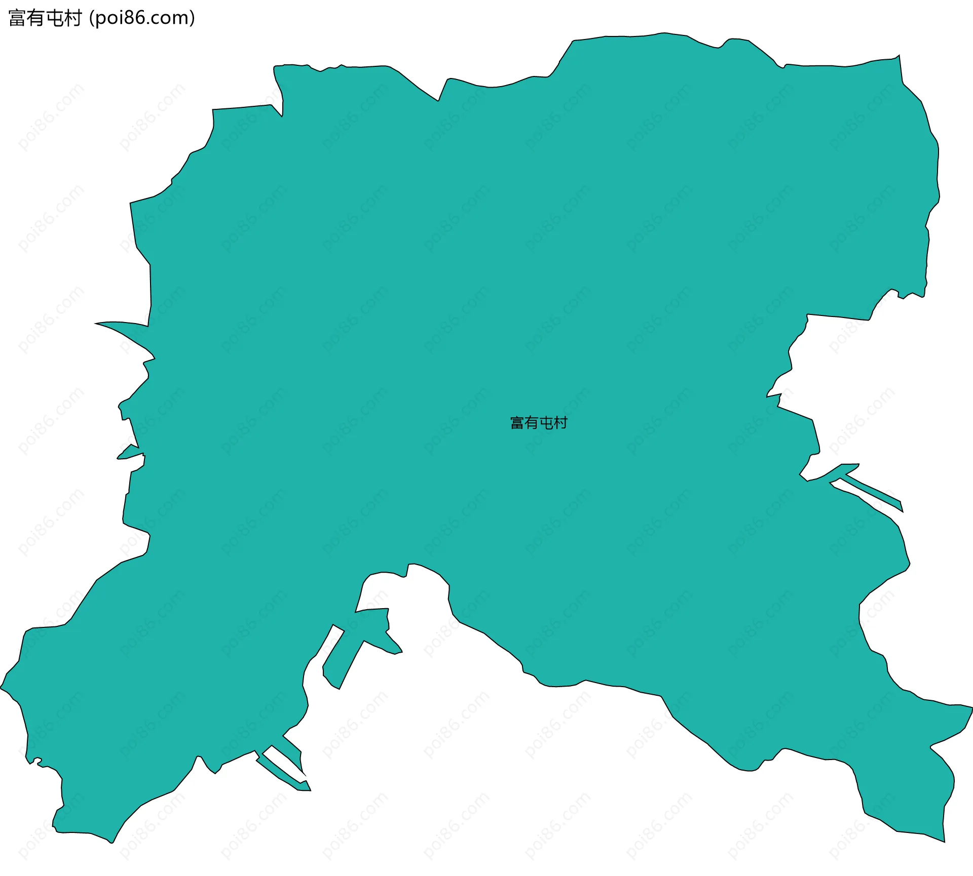 富有屯村边界地图