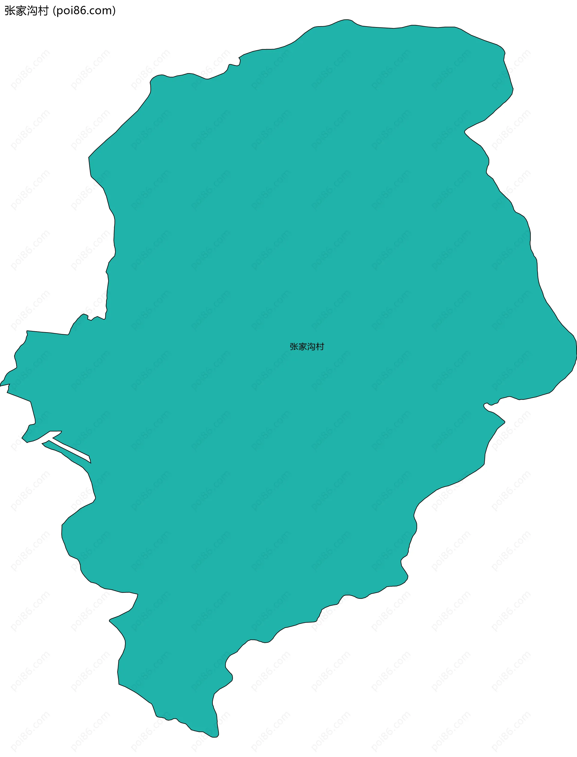 张家沟村边界地图