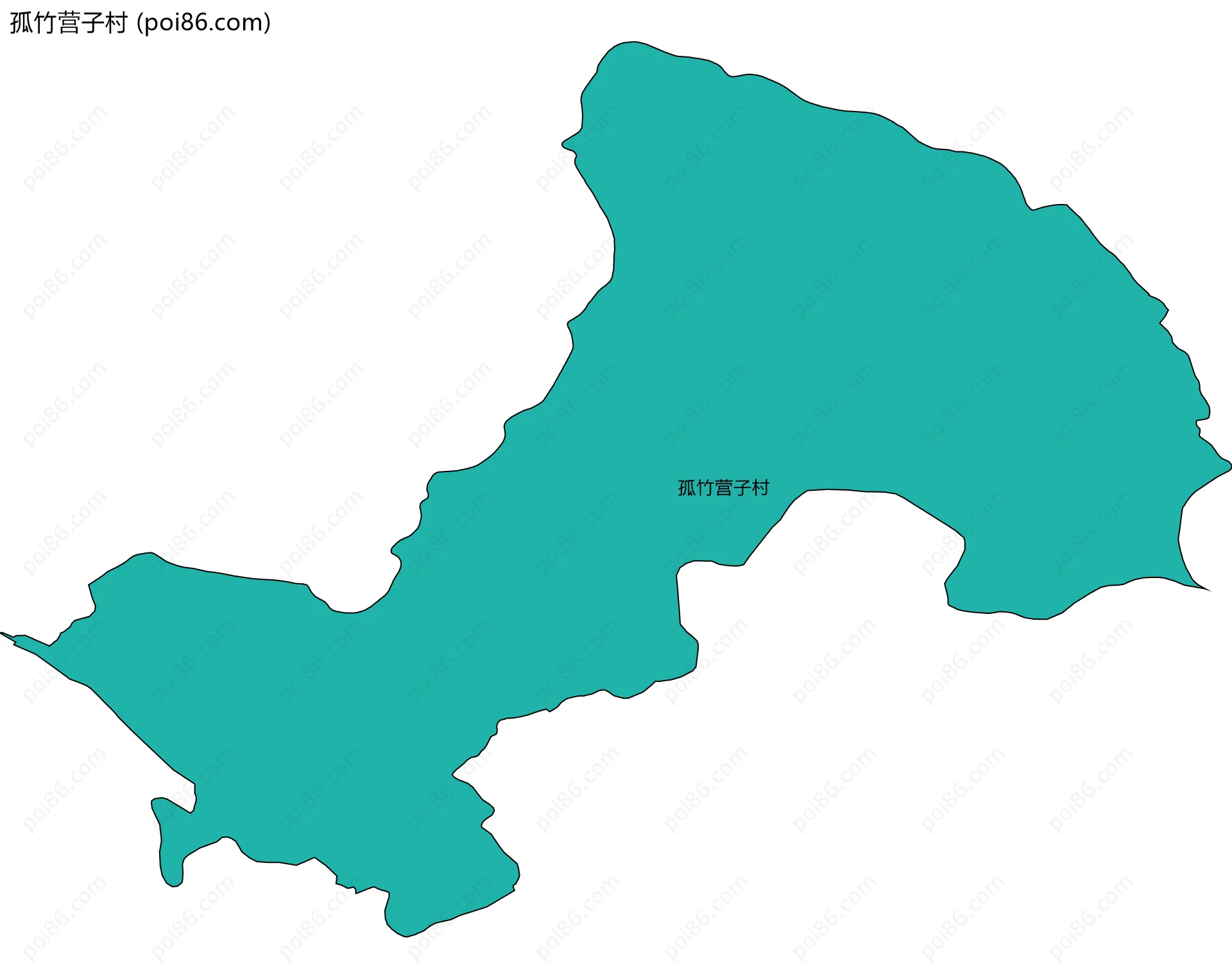 孤竹营子村边界地图