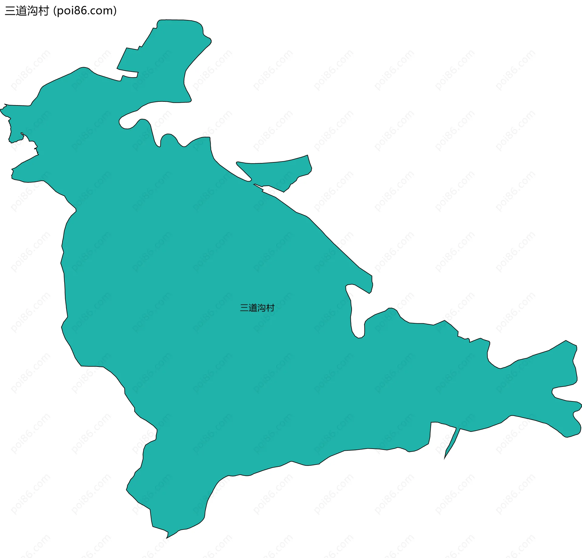 三道沟村边界地图