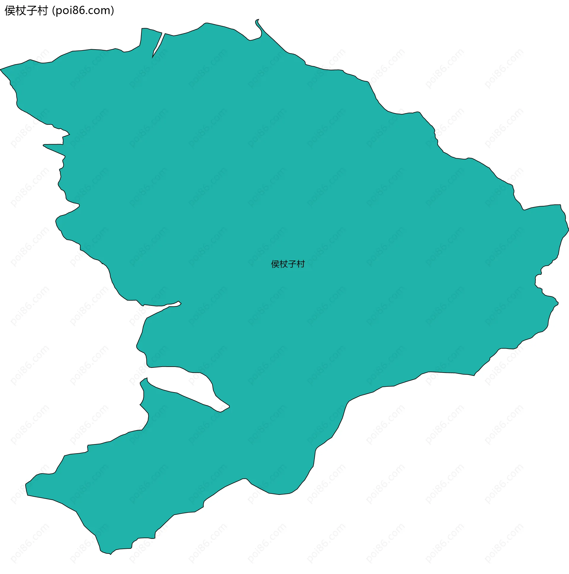 侯杖子村边界地图