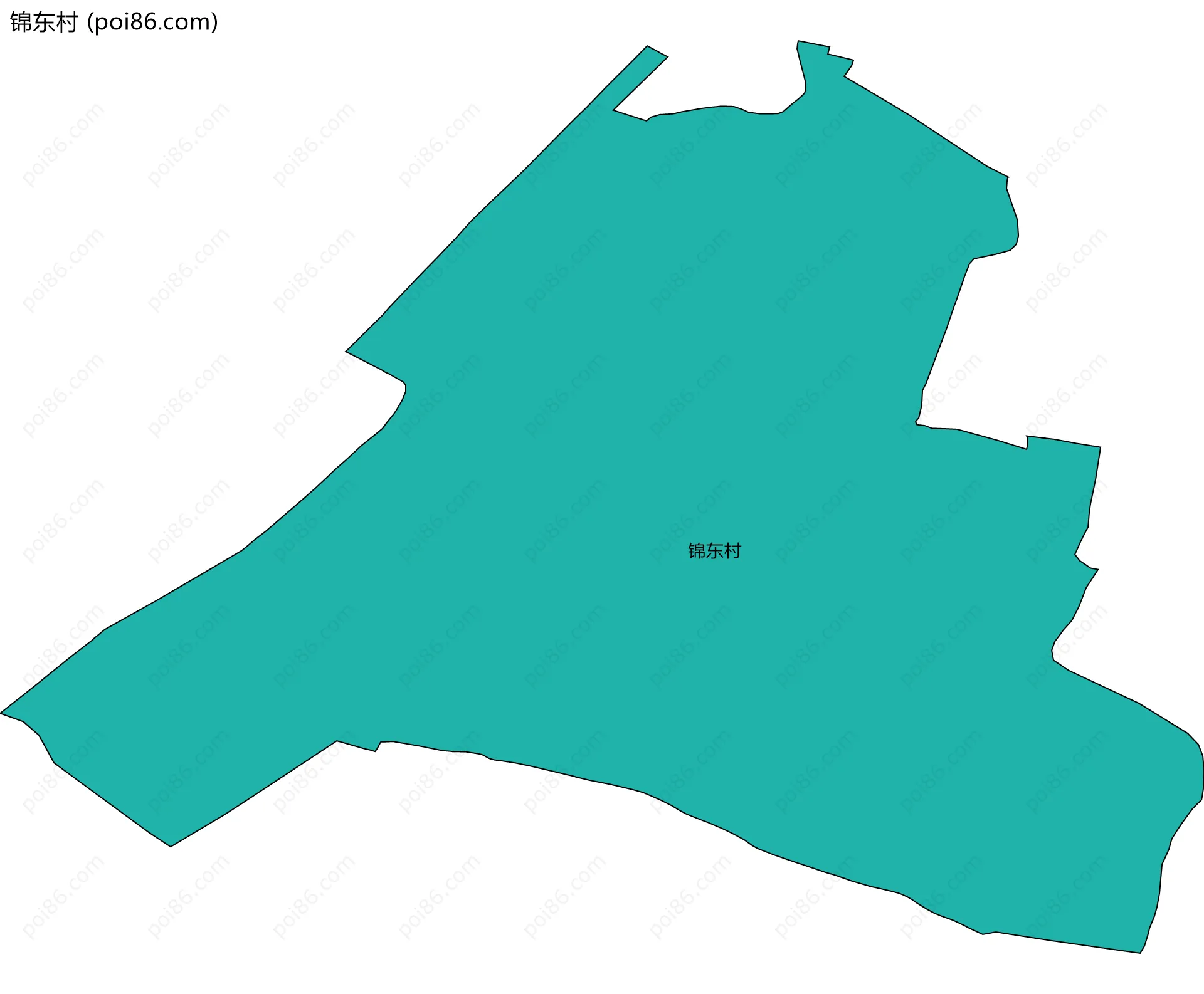 锦东村边界地图