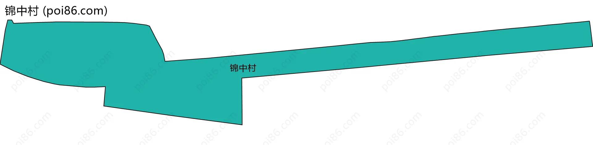 锦中村边界地图