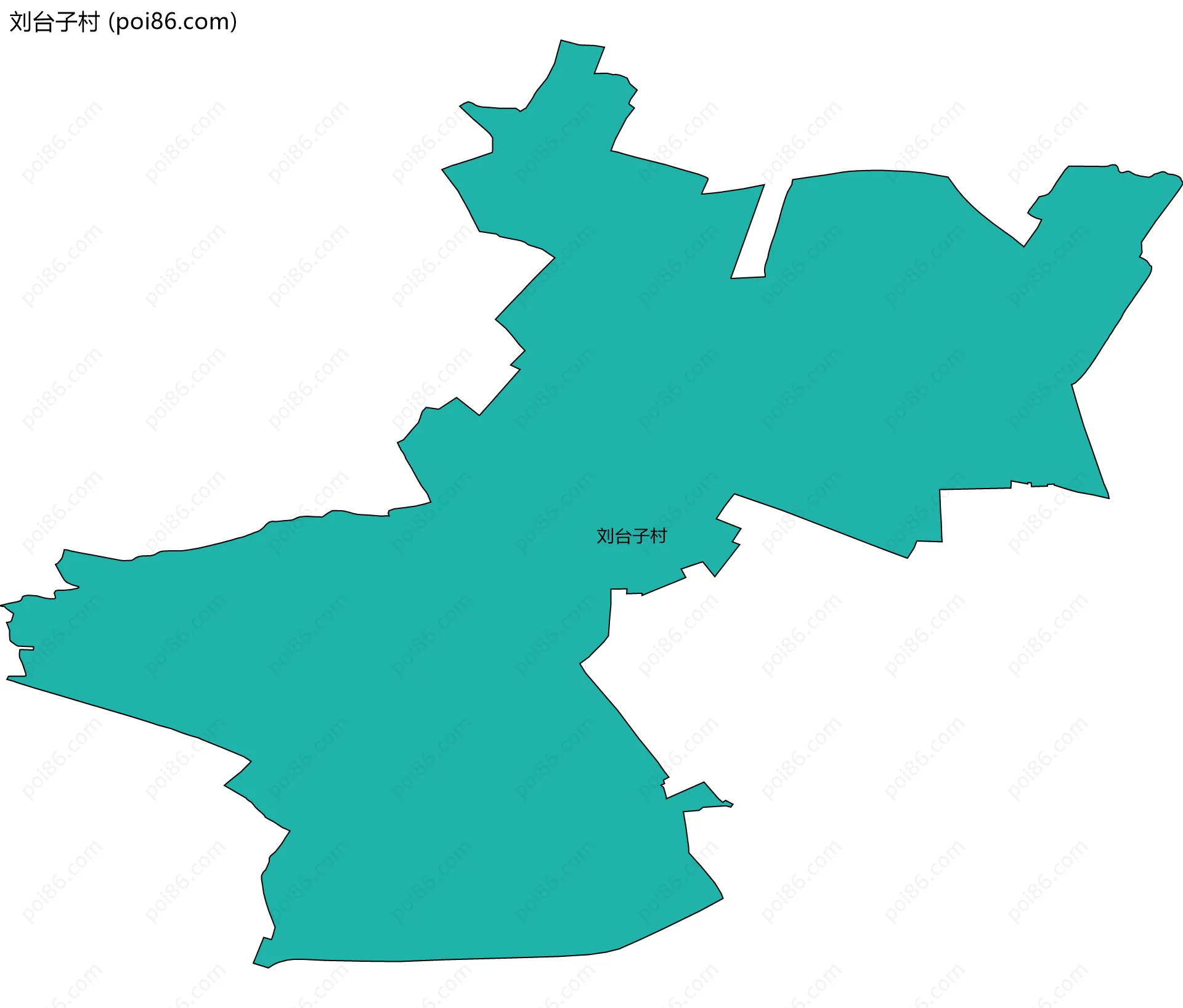 刘台子村边界地图
