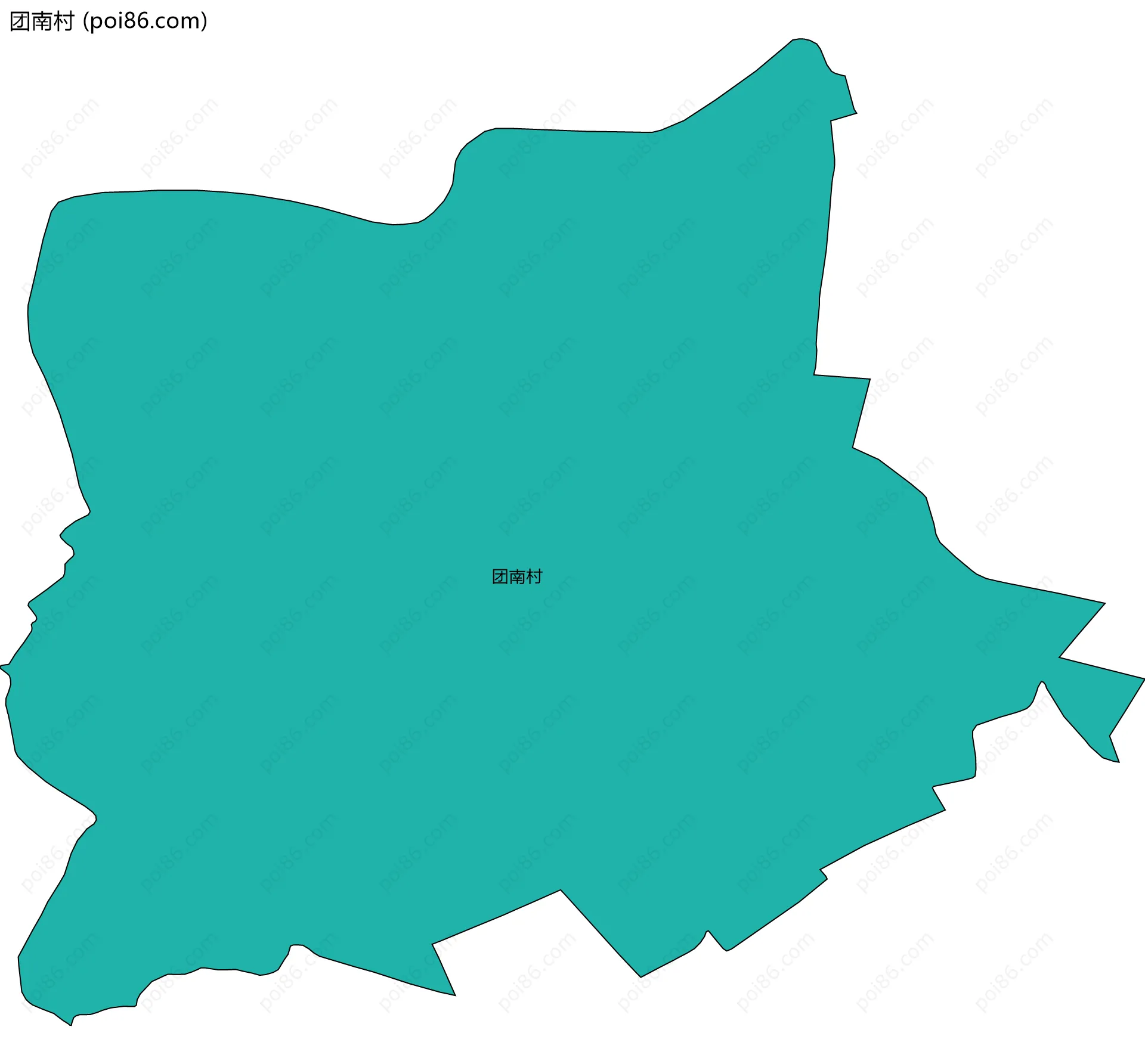 团南村边界地图