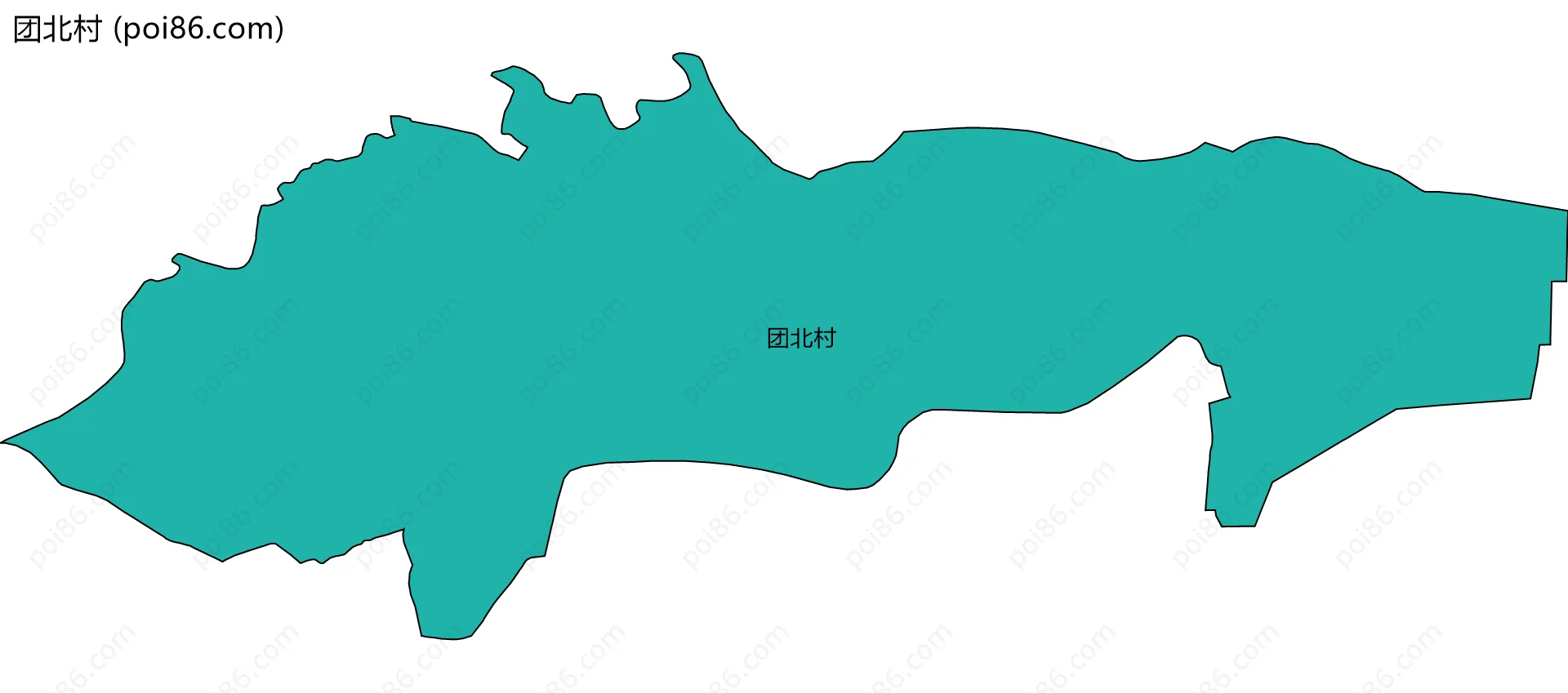 团北村边界地图