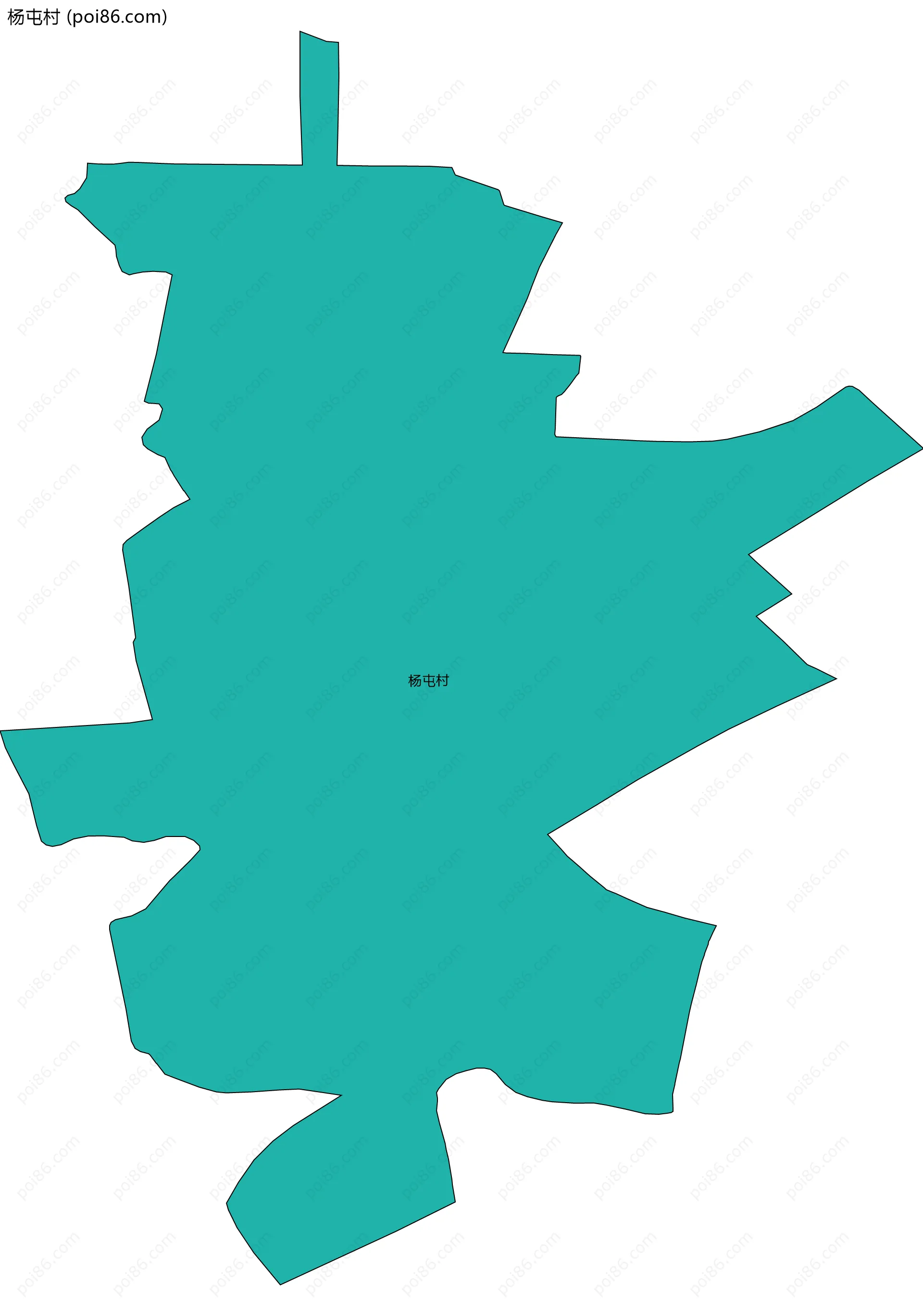 杨屯村边界地图