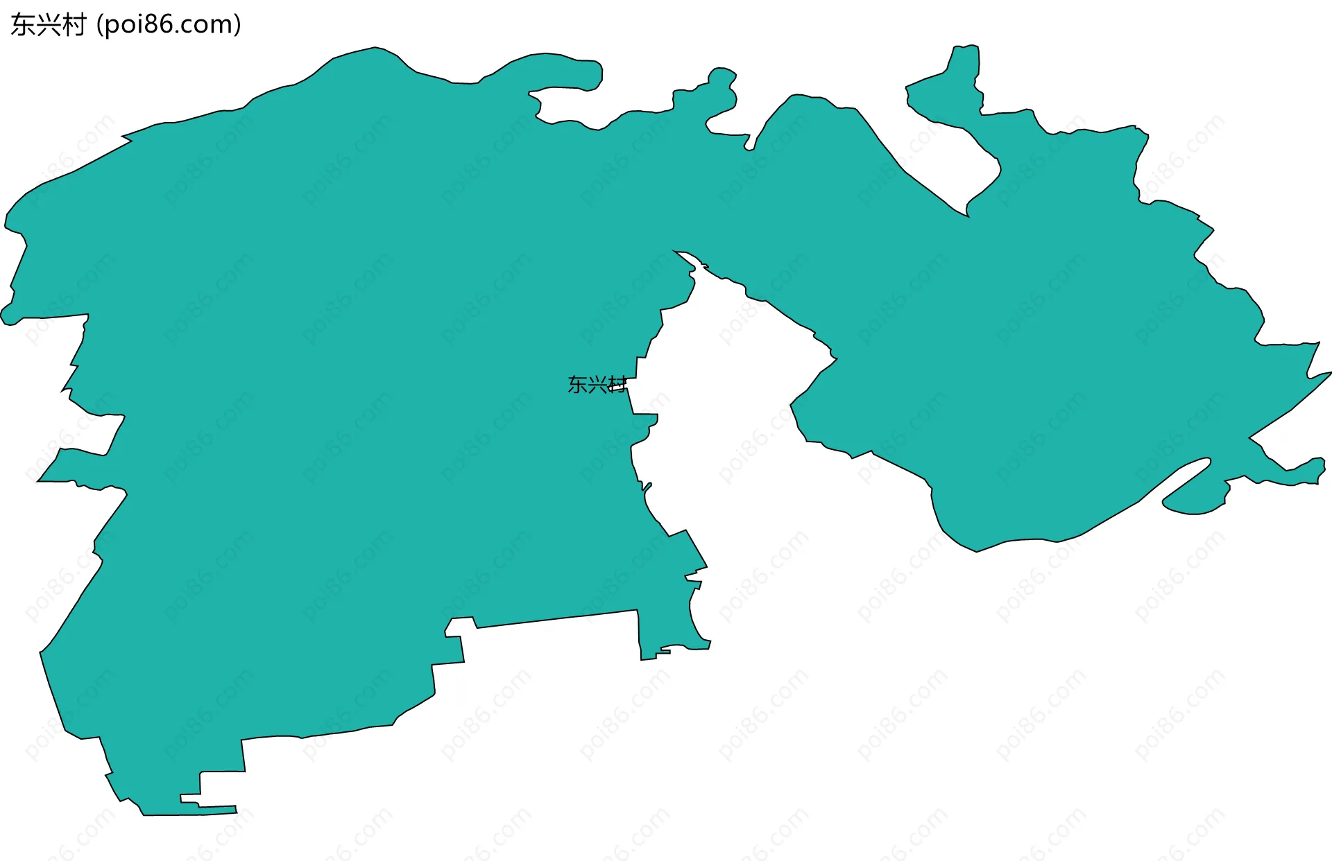 东兴村边界地图