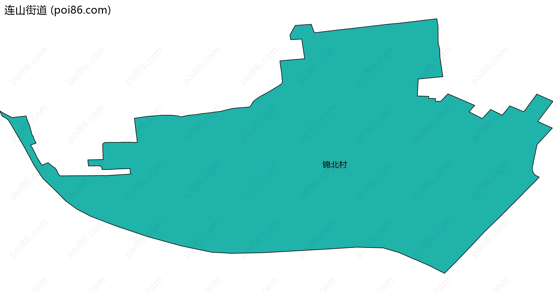 连山街道边界地图(五级行政区划)