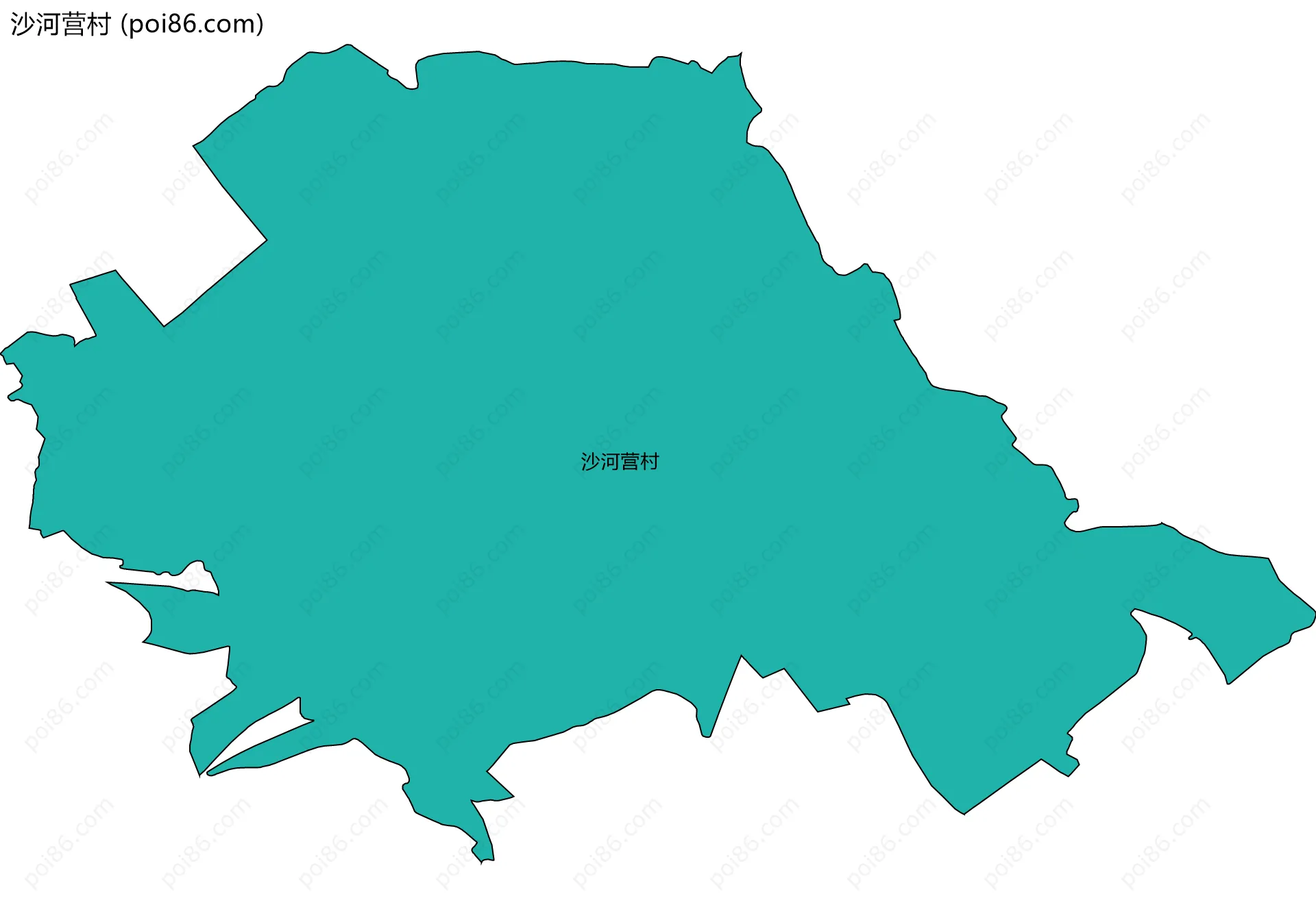 沙河营村边界地图