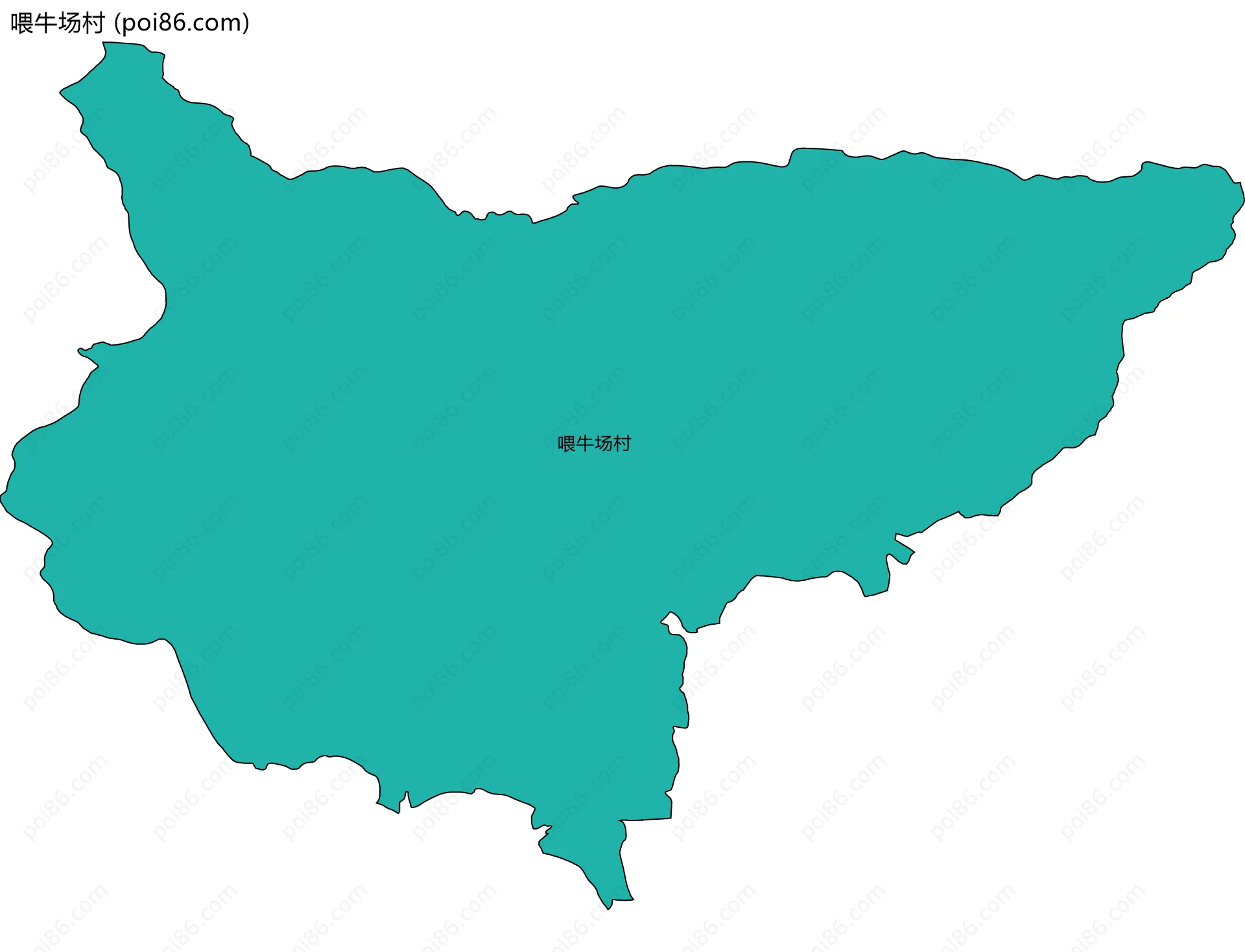 喂牛场村边界地图