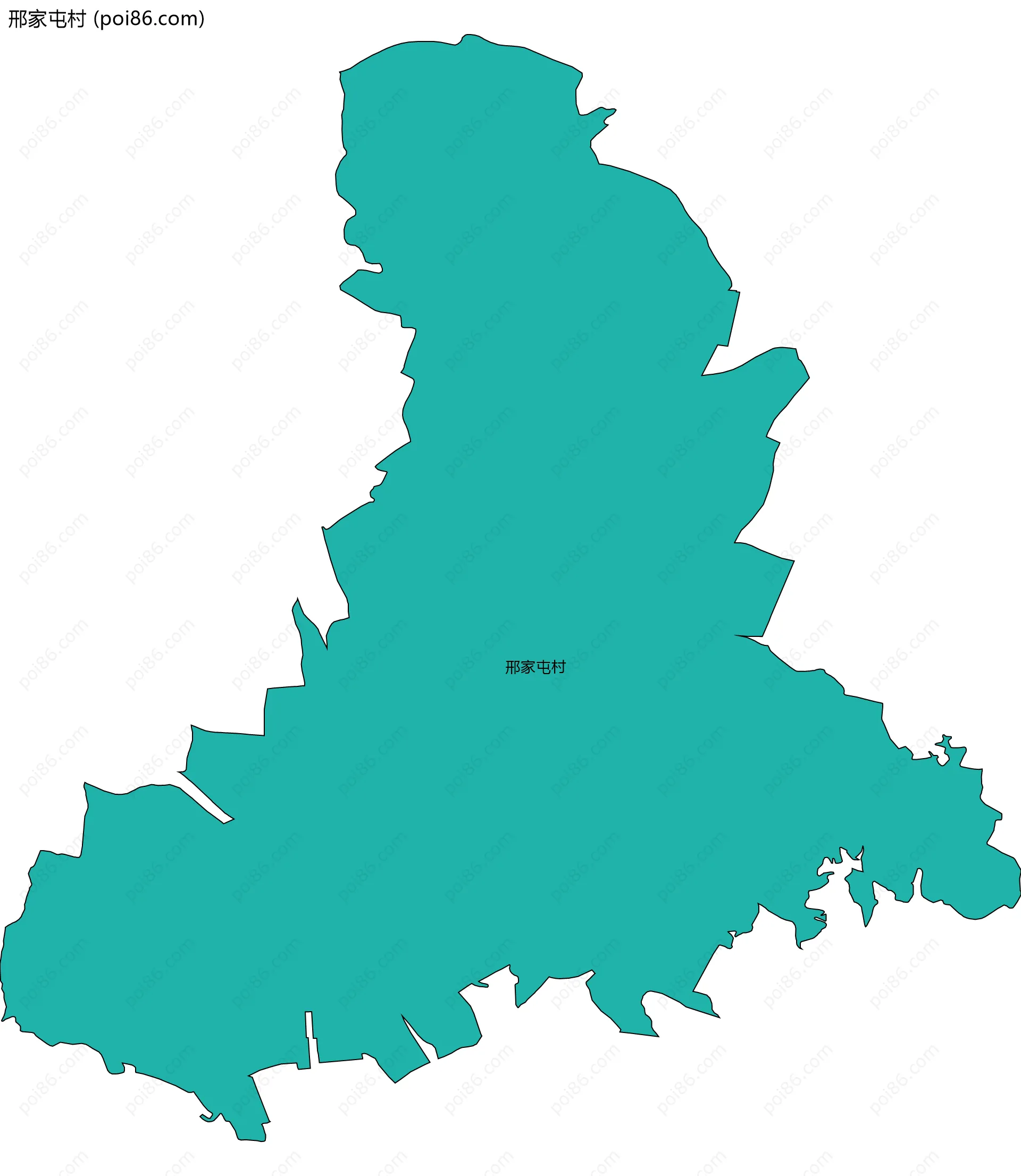 邢家屯村边界地图