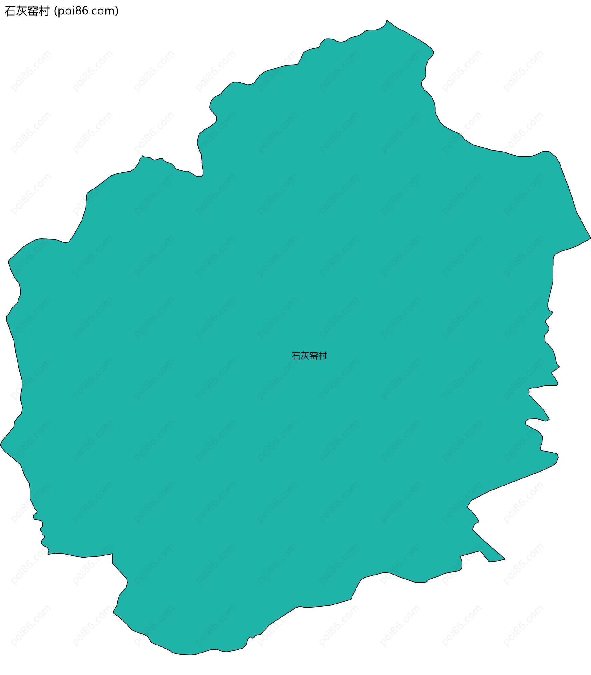 石灰窑村边界地图