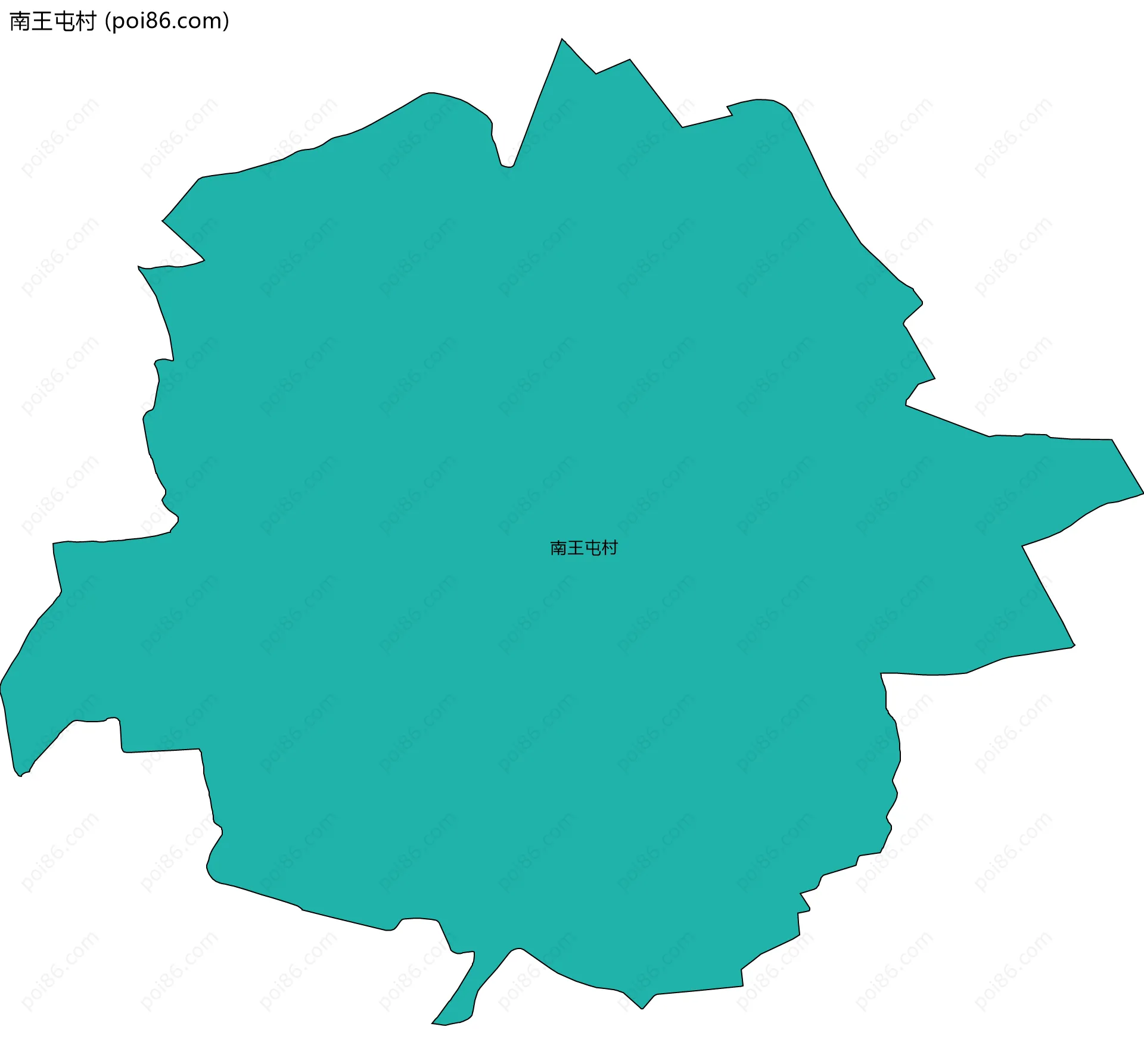 南王屯村边界地图