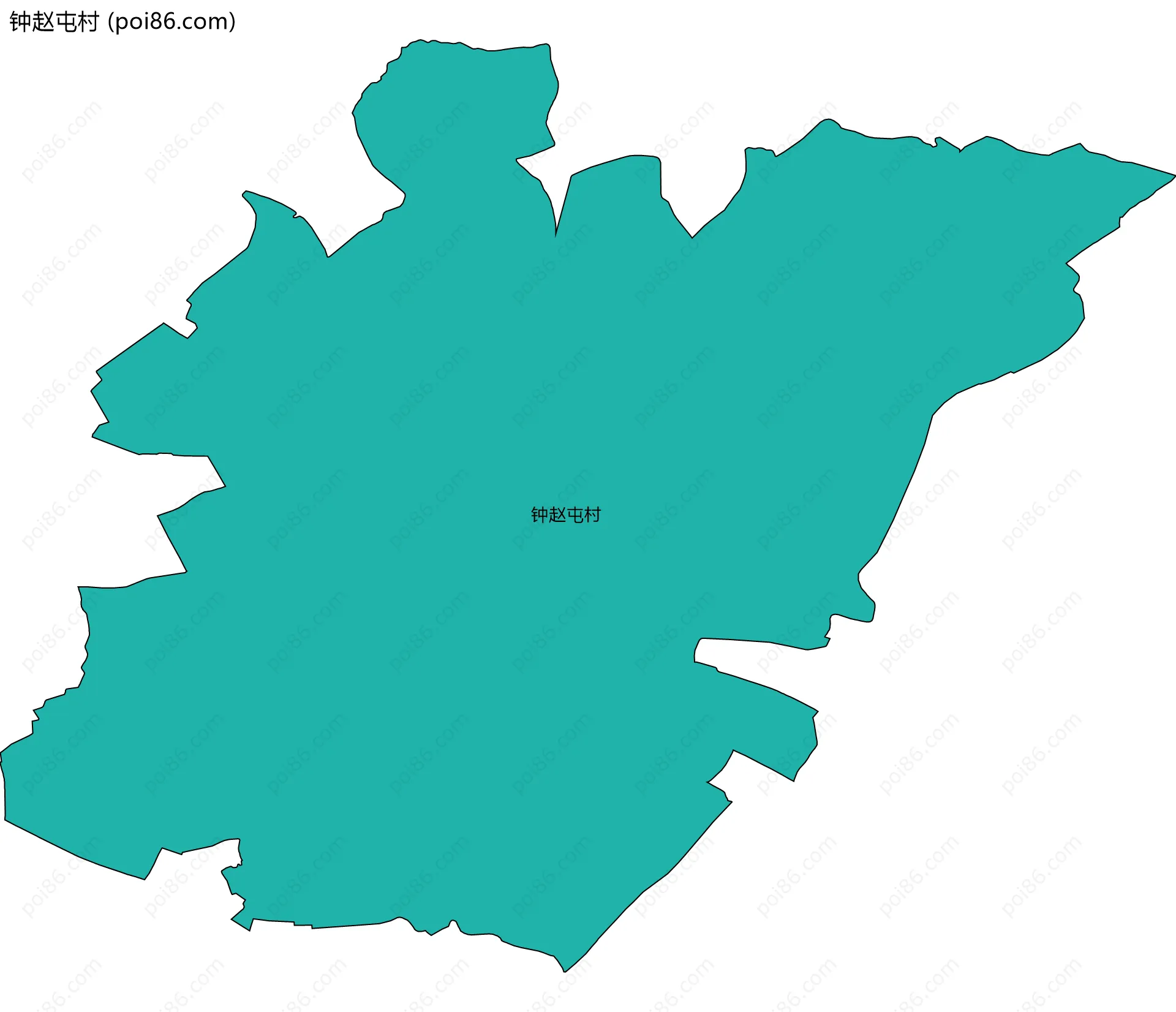 钟赵屯村边界地图