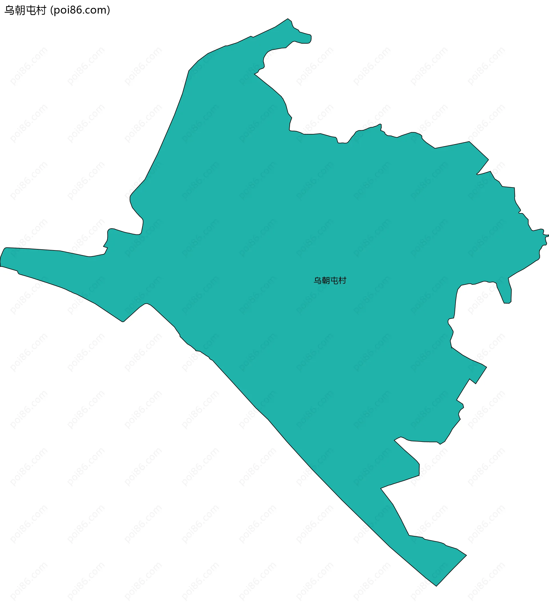 乌朝屯村边界地图