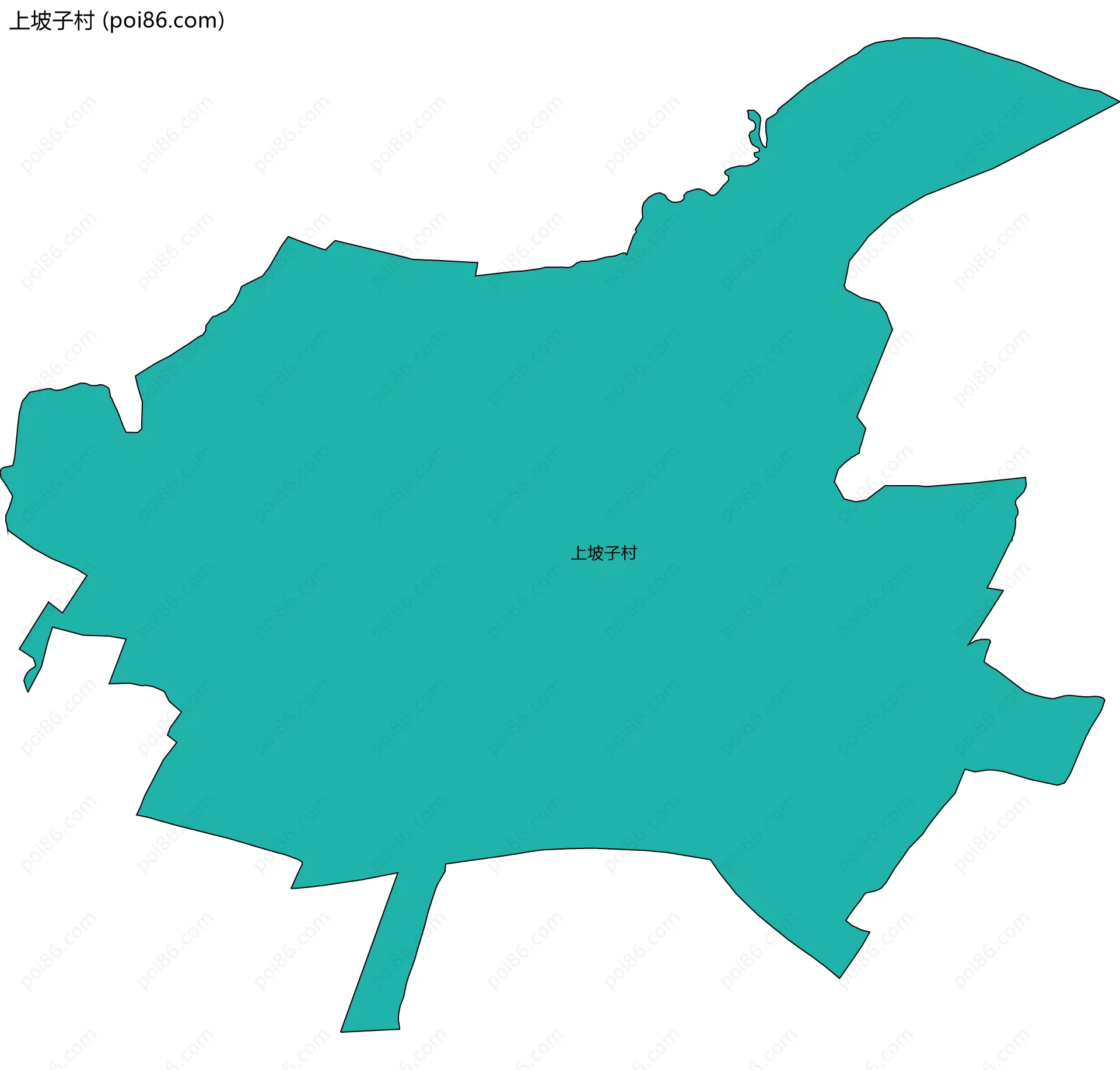 上坡子村边界地图