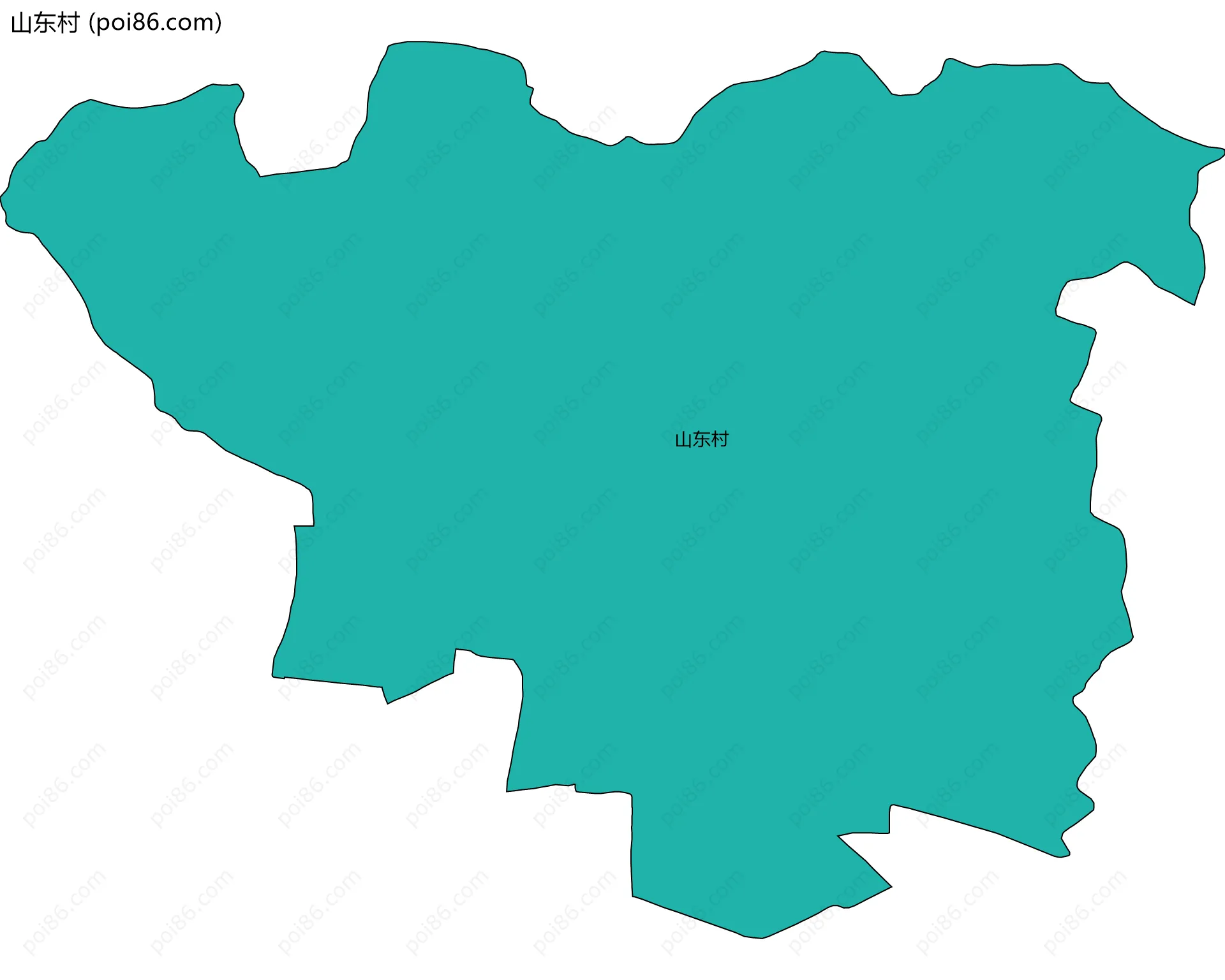 山东村边界地图