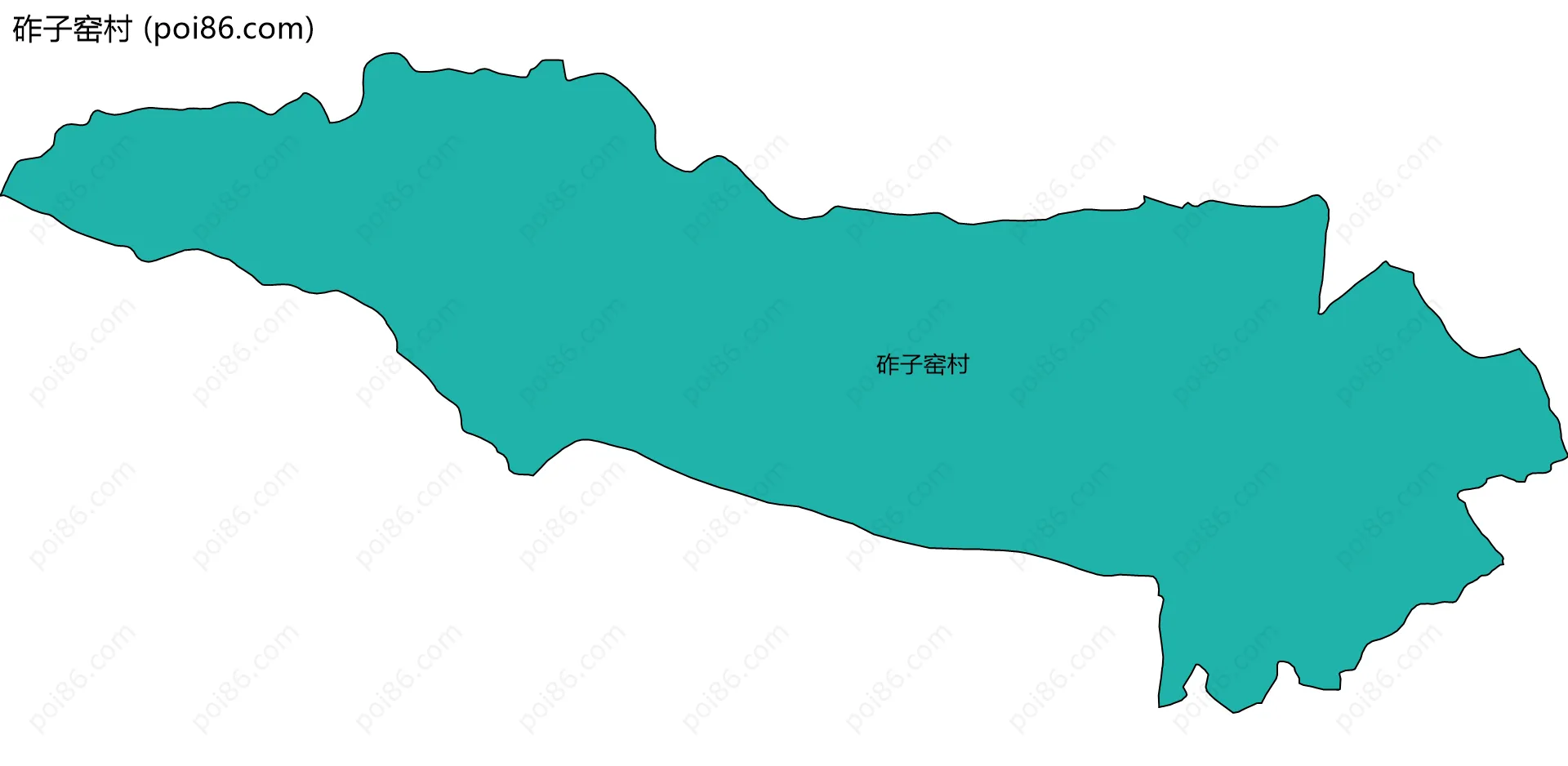 砟子窑村边界地图