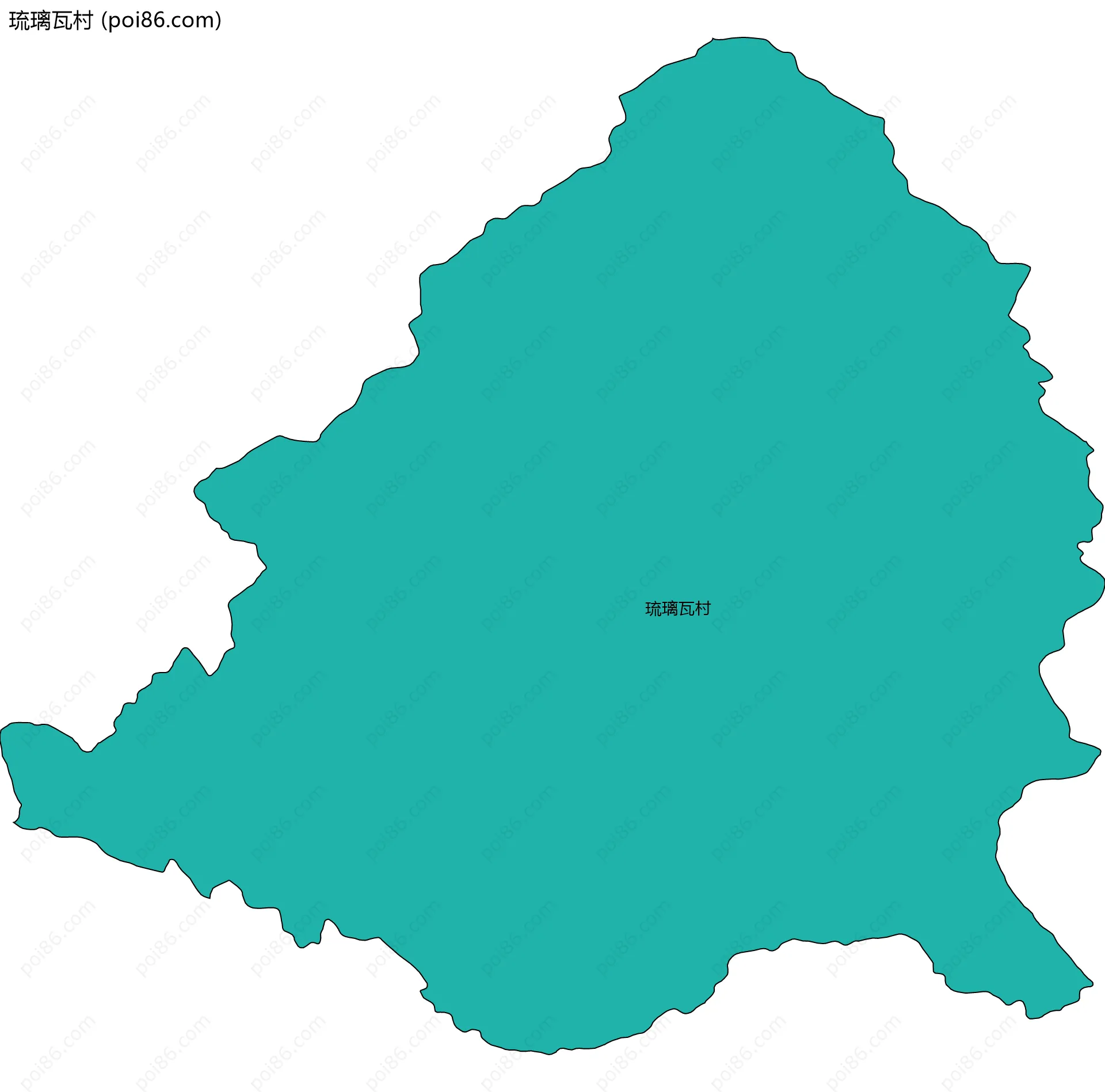 琉璃瓦村边界地图