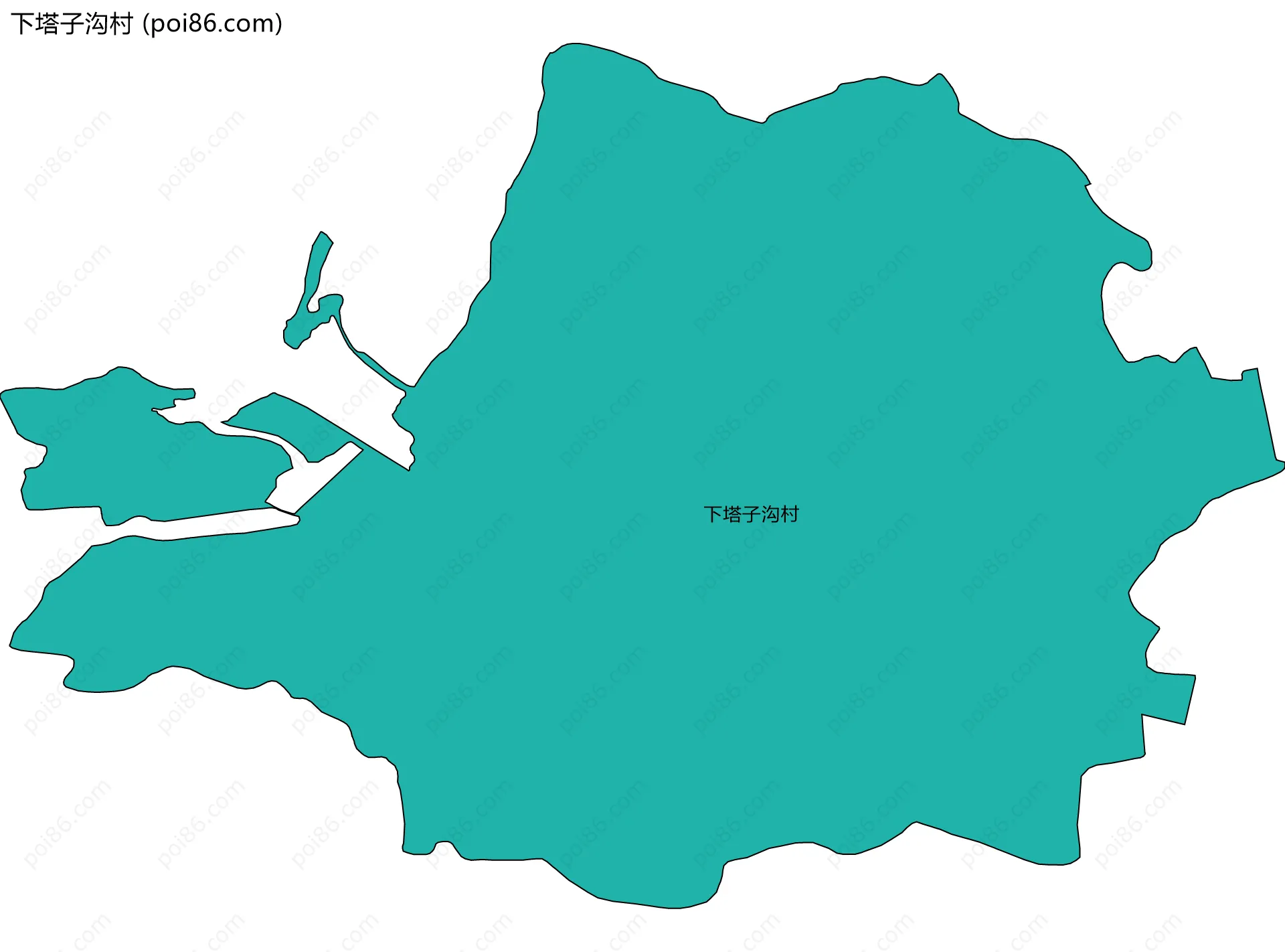 下塔子沟村边界地图