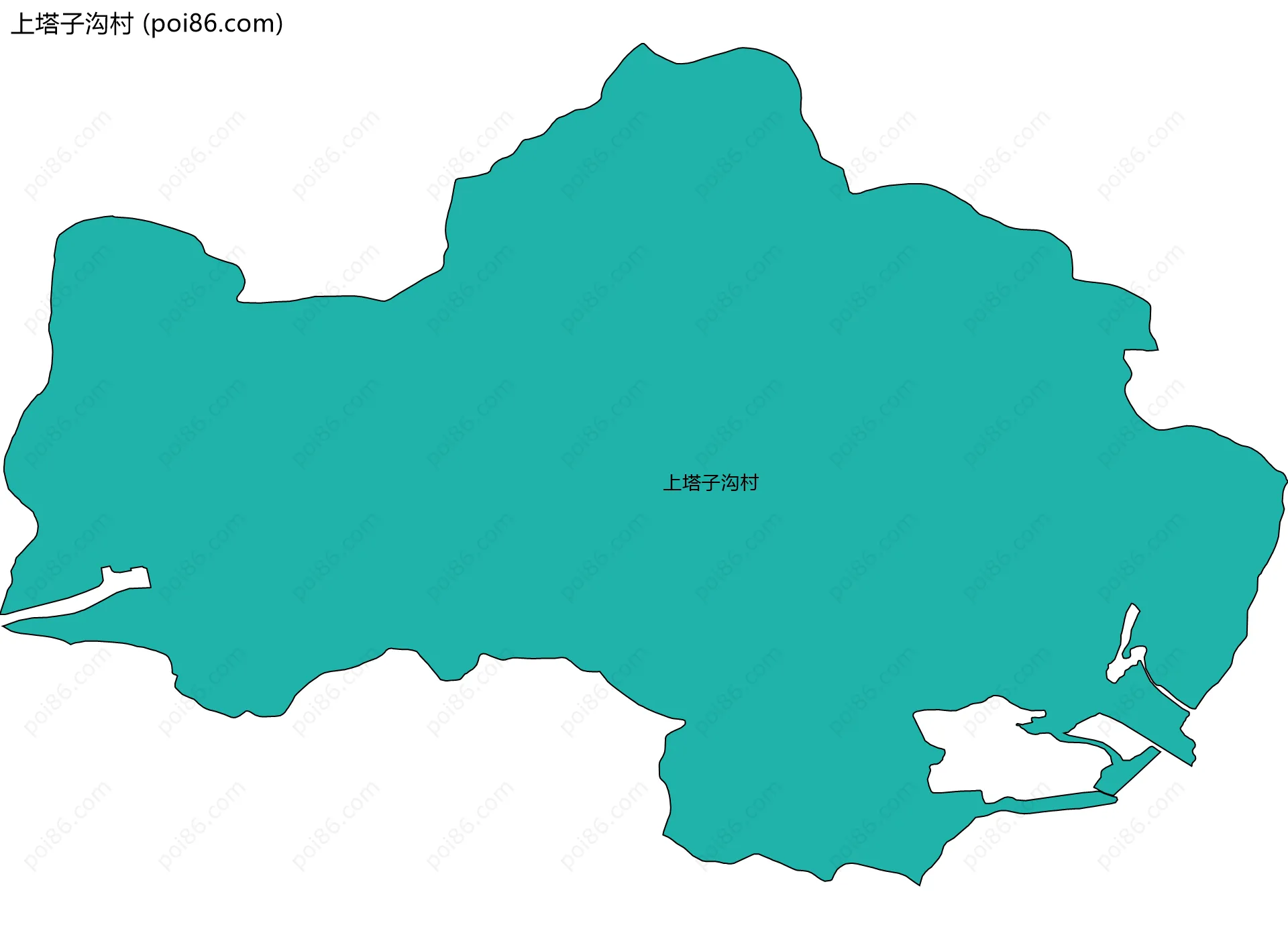 上塔子沟村边界地图