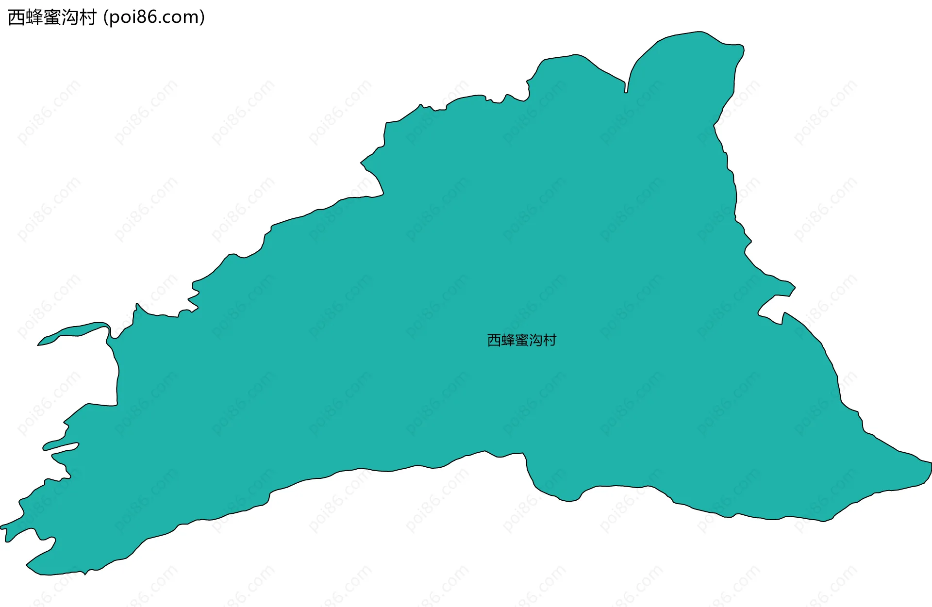 西蜂蜜沟村边界地图