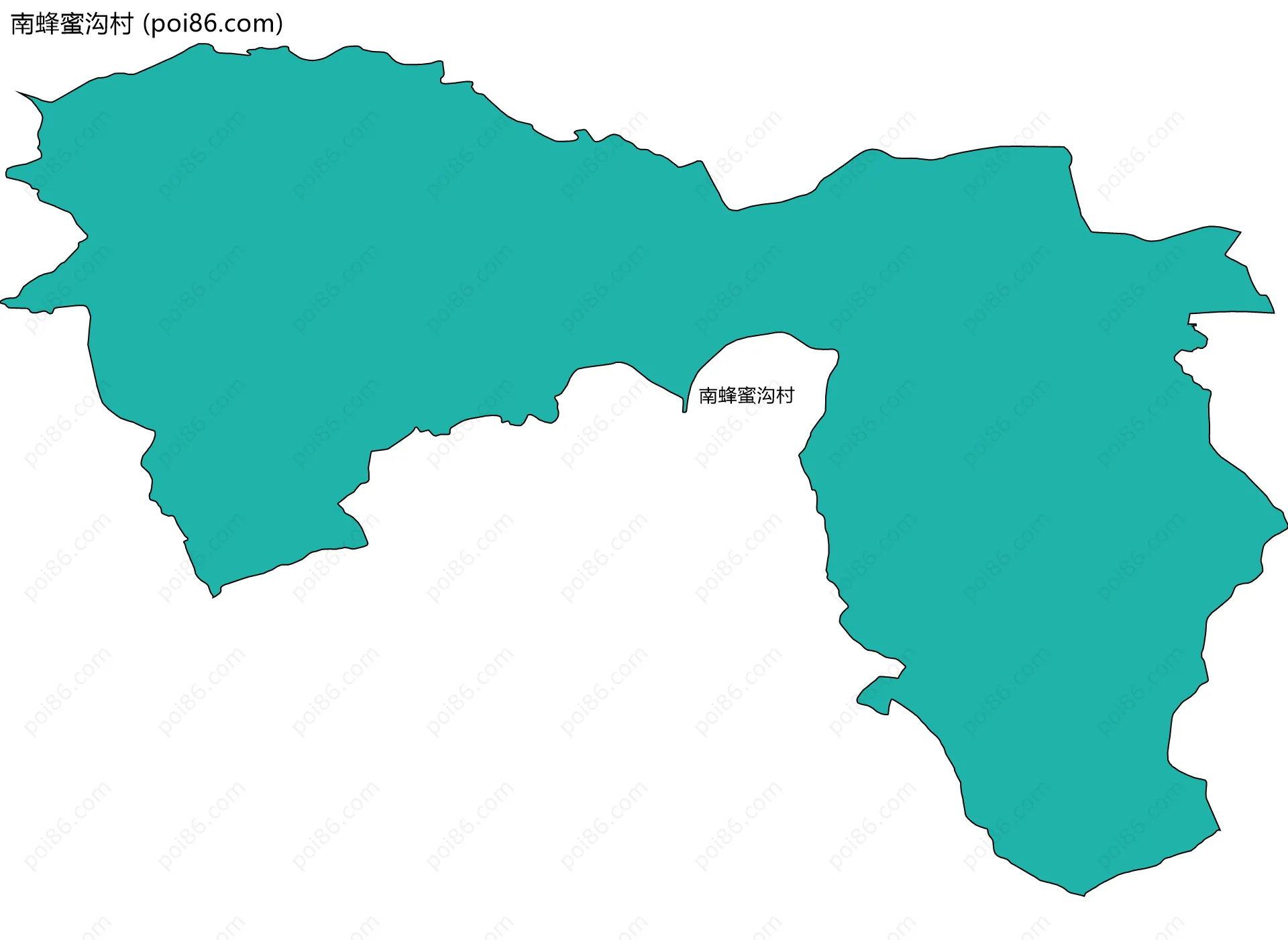 南蜂蜜沟村边界地图