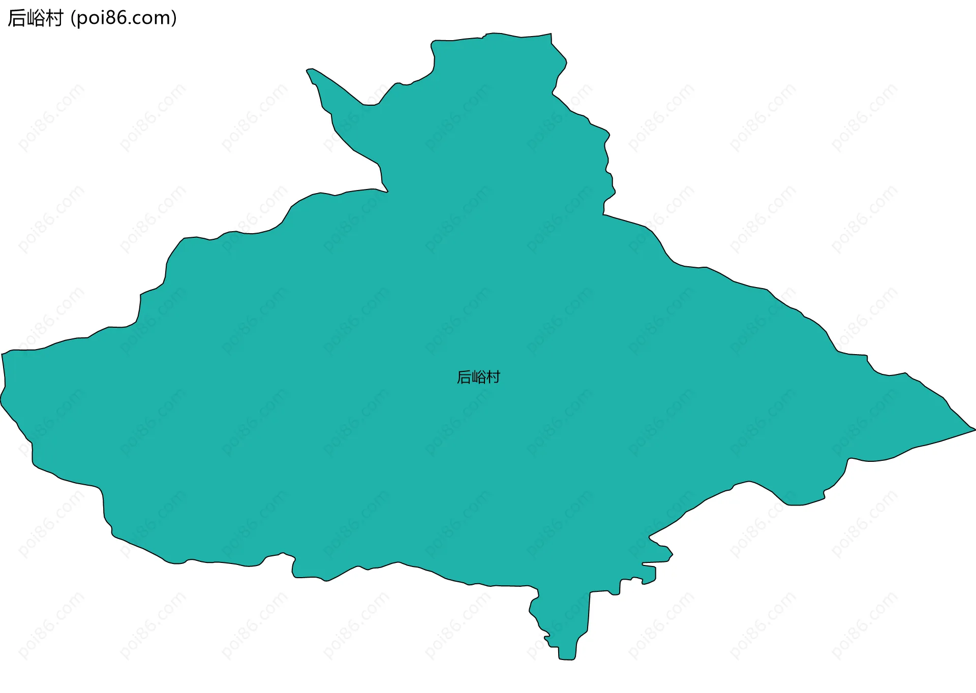 后峪村边界地图