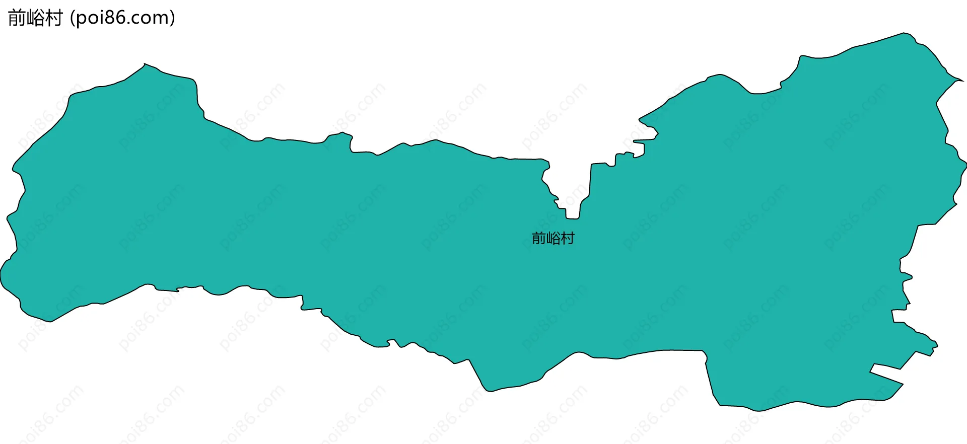 前峪村边界地图