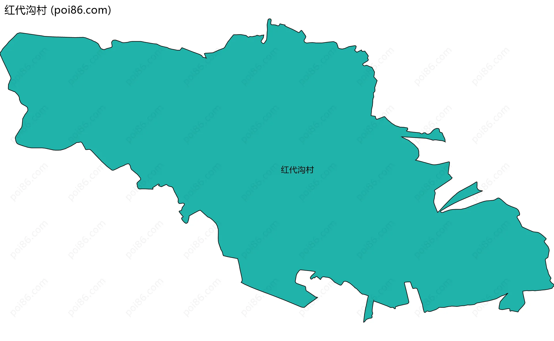 红代沟村边界地图