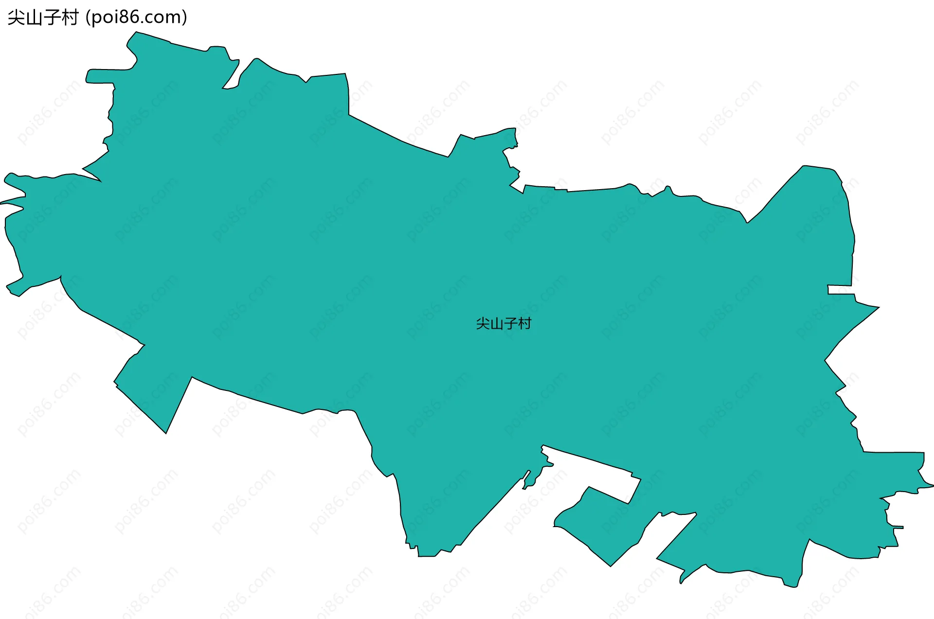 尖山子村边界地图