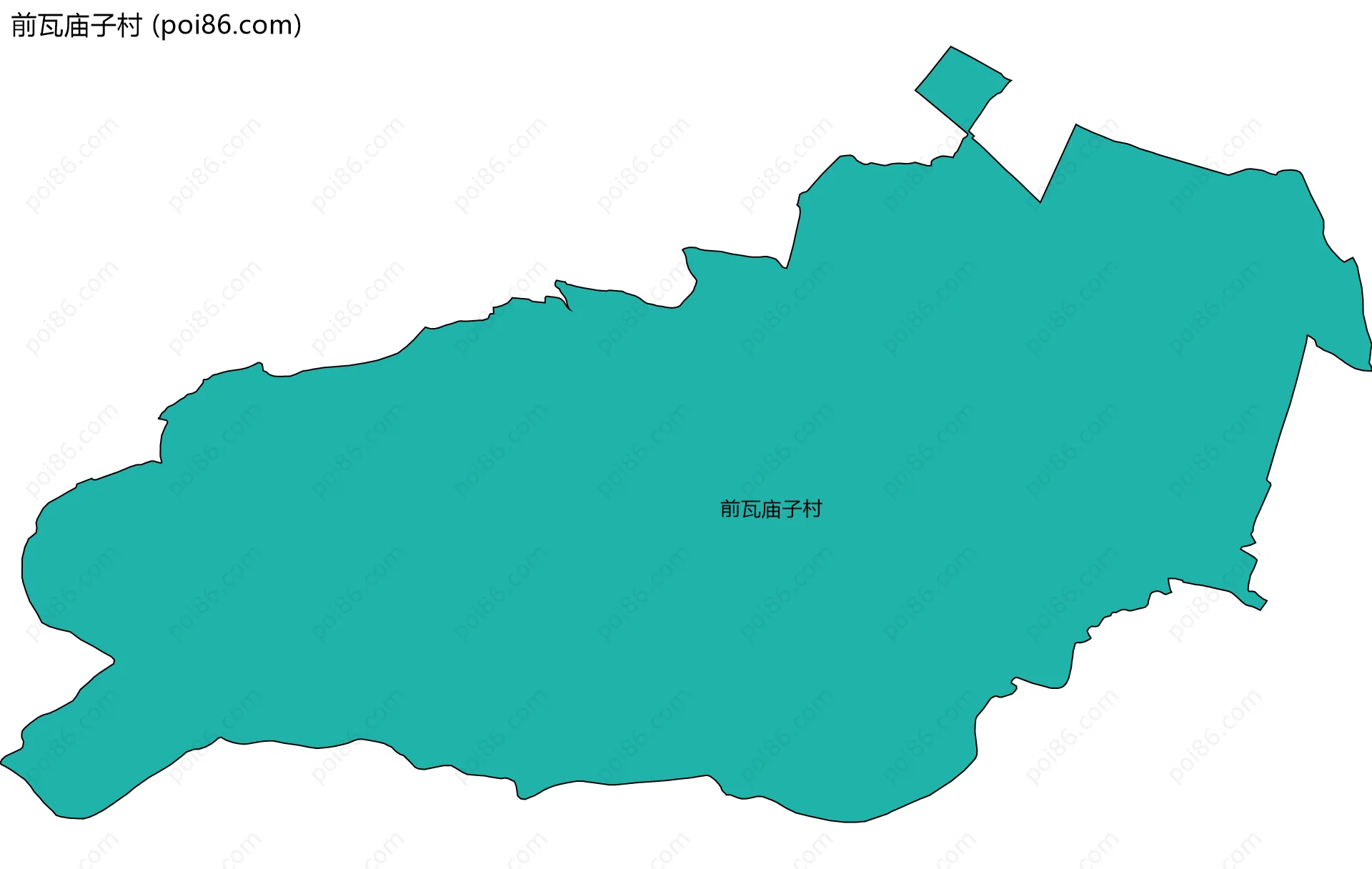 前瓦庙子村边界地图