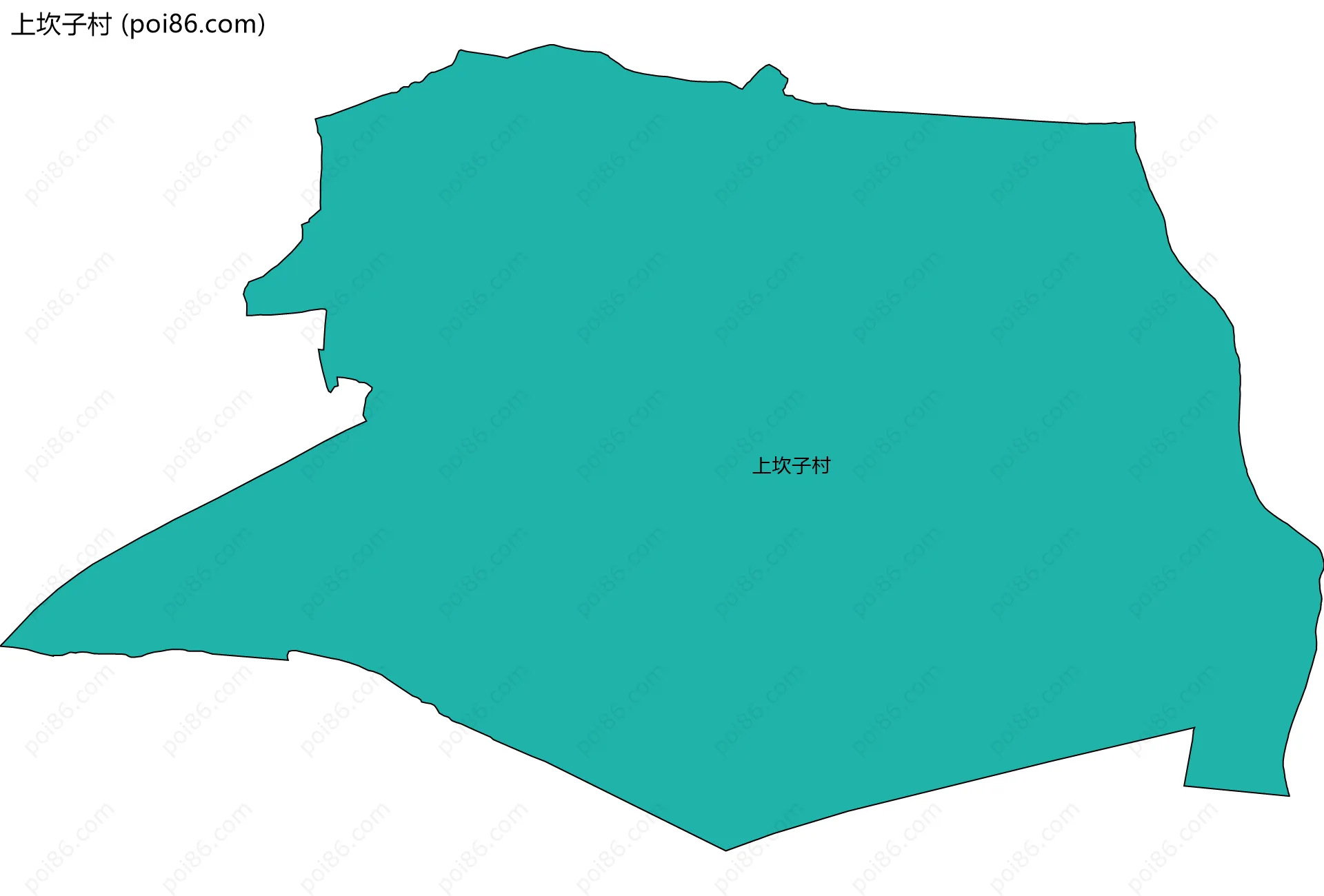 上坎子村边界地图