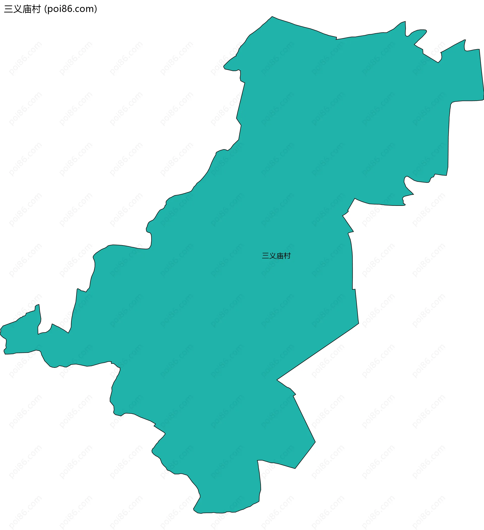 三义庙村边界地图