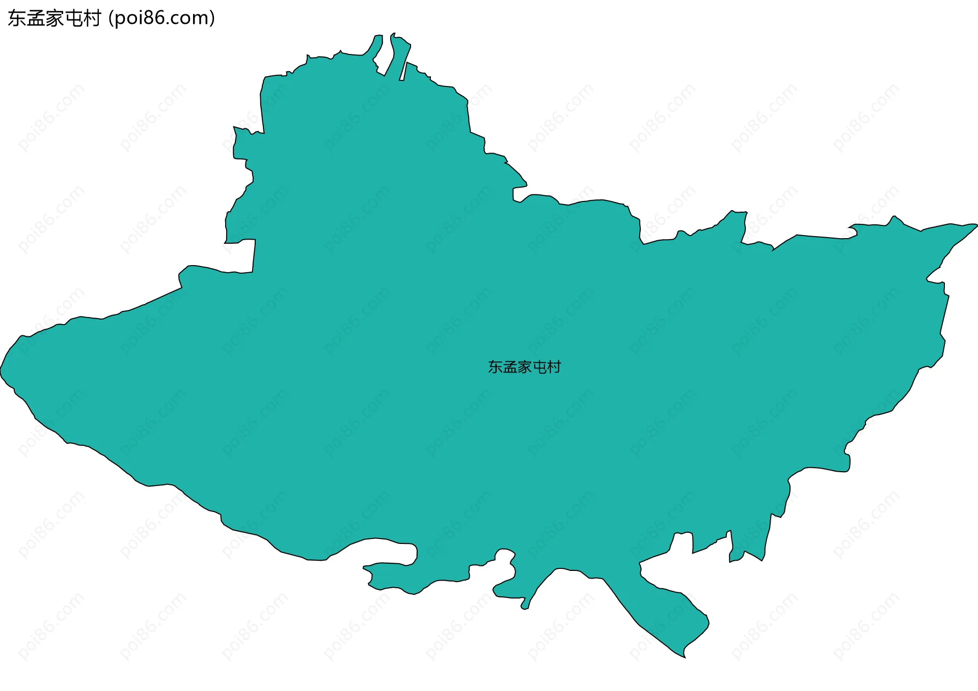 东孟家屯村边界地图