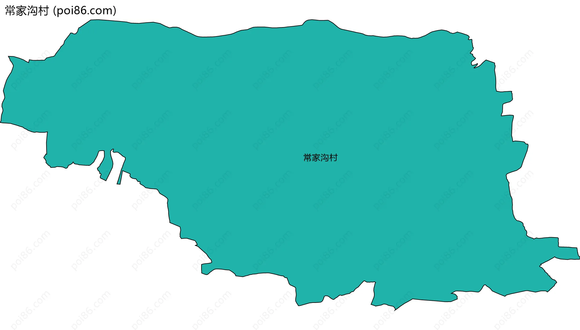 常家沟村边界地图