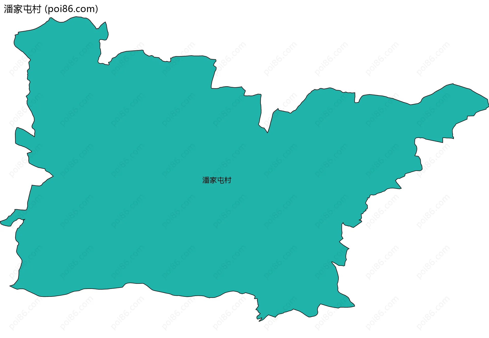 潘家屯村边界地图