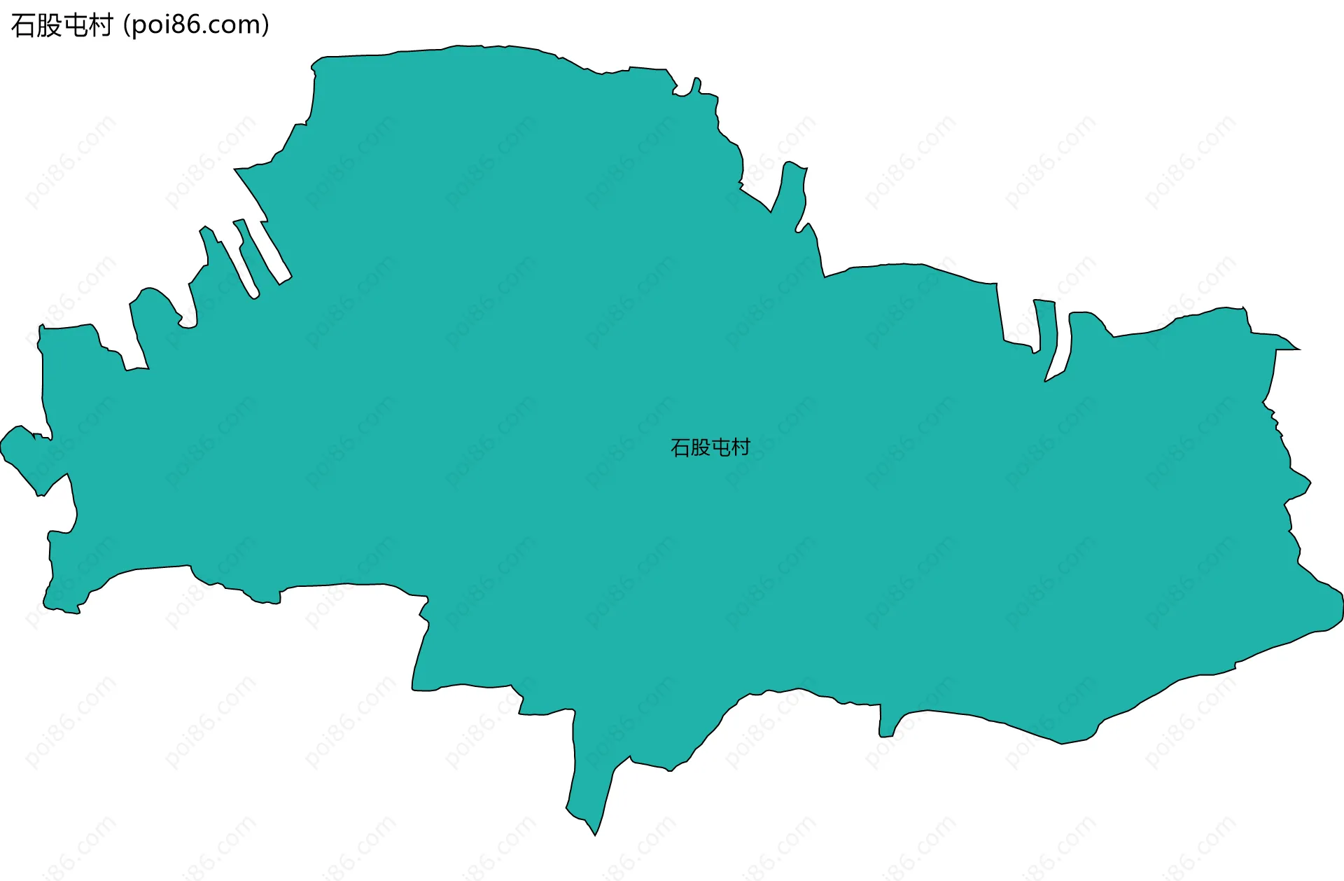 石股屯村边界地图