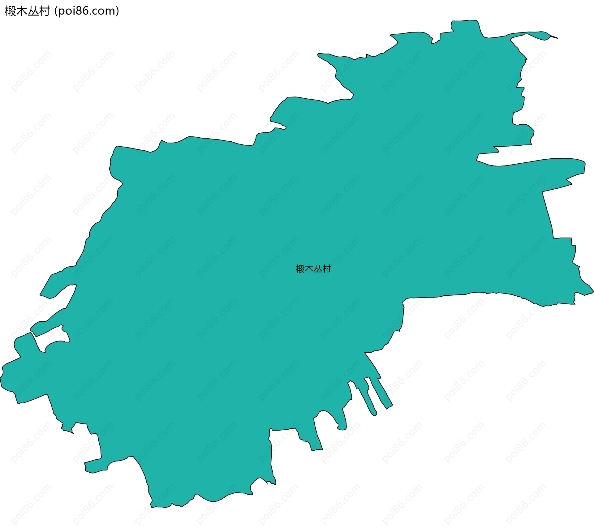 椴木丛村边界地图